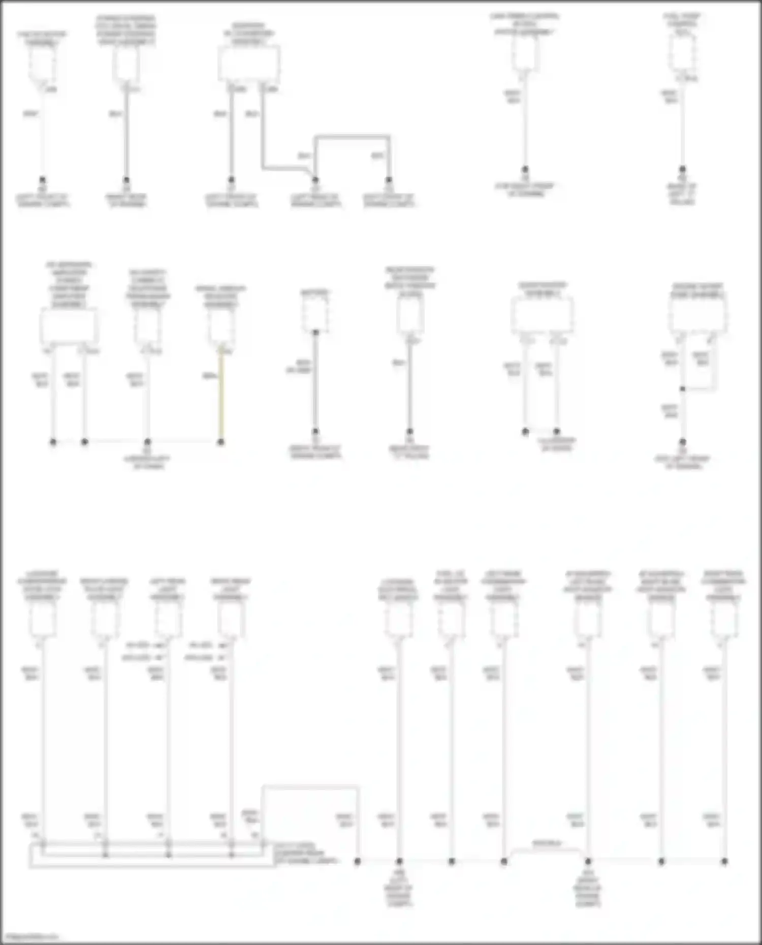 Wiring diagram left blind spot monitor sensor for Toyota Camry US Market XV70 (2017-2020) (5 of 5)