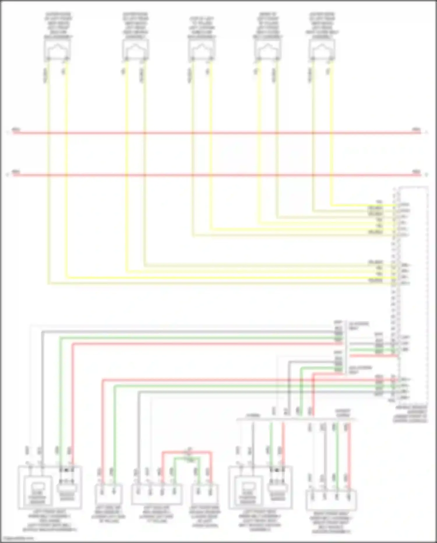 Wiring diagram left front seat inner belt assembly for Toyota Camry US Market XV70 (2017-2020) (3 of 3)