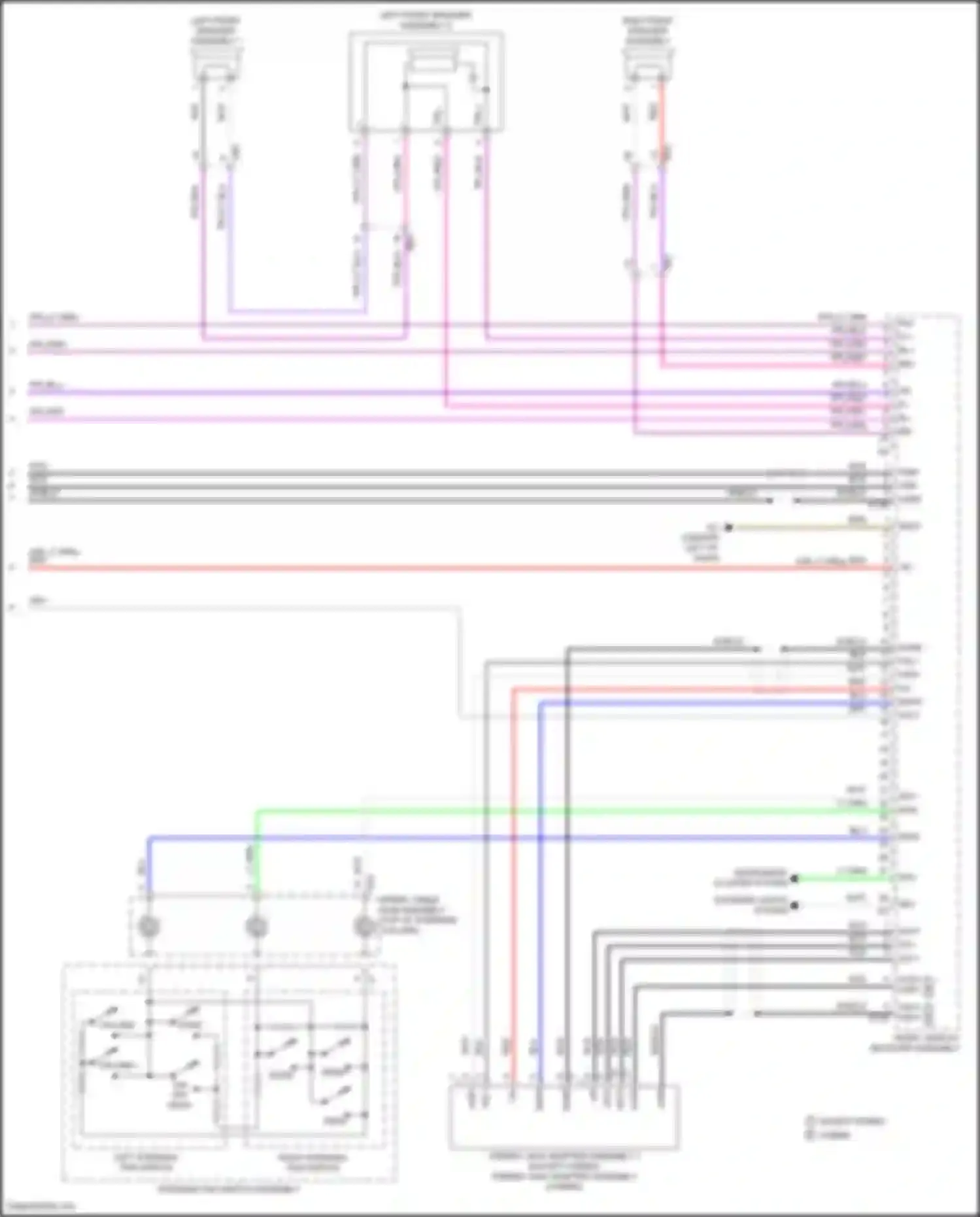 Wiring diagram left front speaker assembly 2 for Toyota Camry US Market XV70 (2017-2020) (2 of 3)