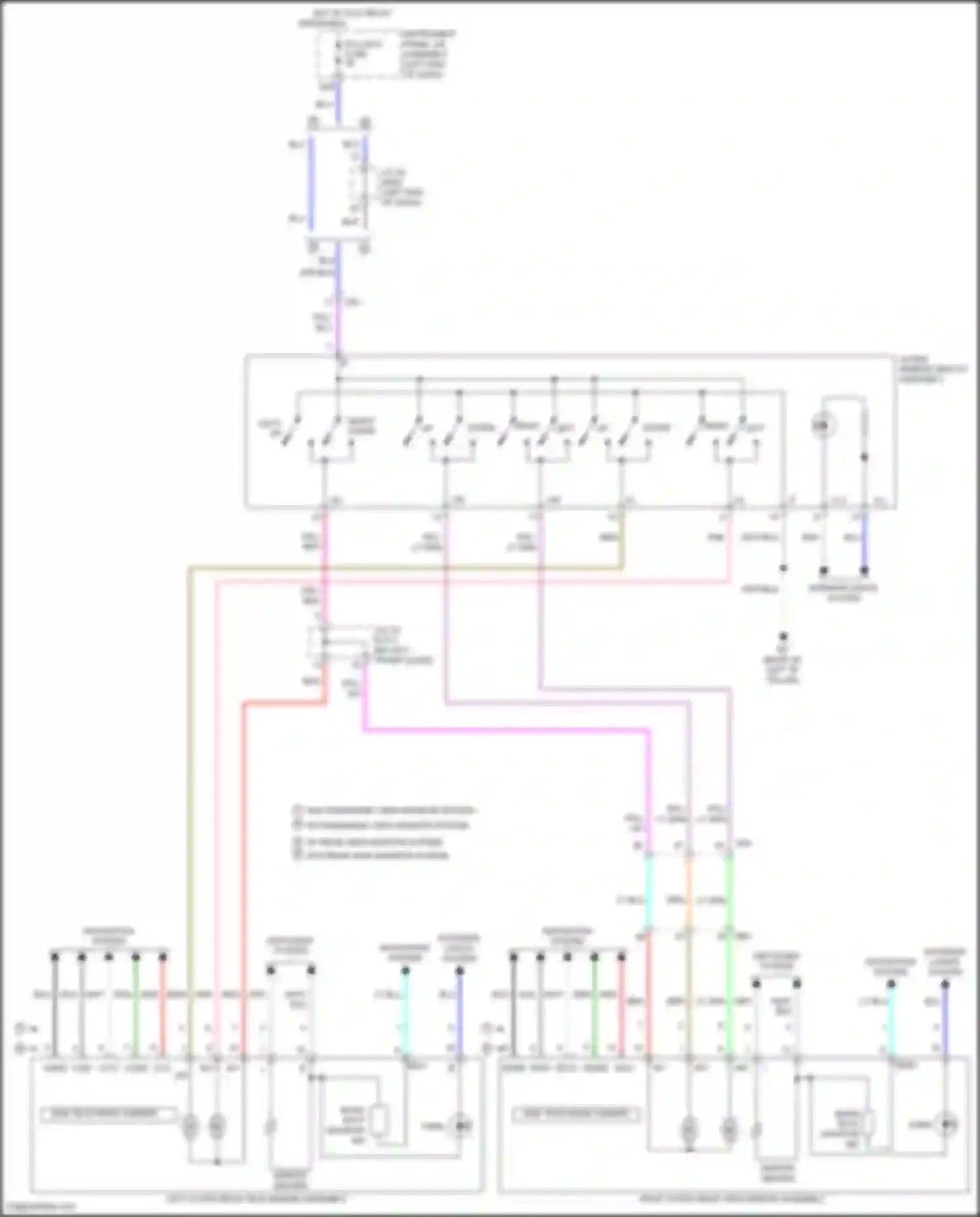 Wiring diagram left outer rear view mirror assembly for Toyota Camry US Market XV70 (2017-2020) (8 of 8)