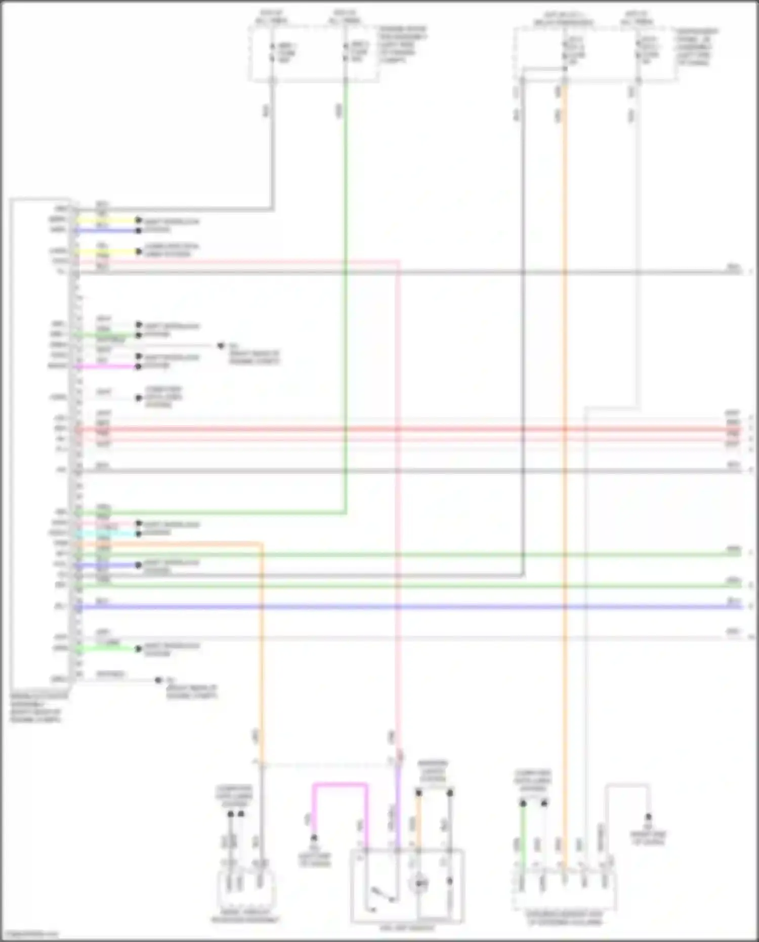 Wiring diagram radio, display receiver assembly for Toyota Camry US Market XV70 (2017-2020) (1 of 27)