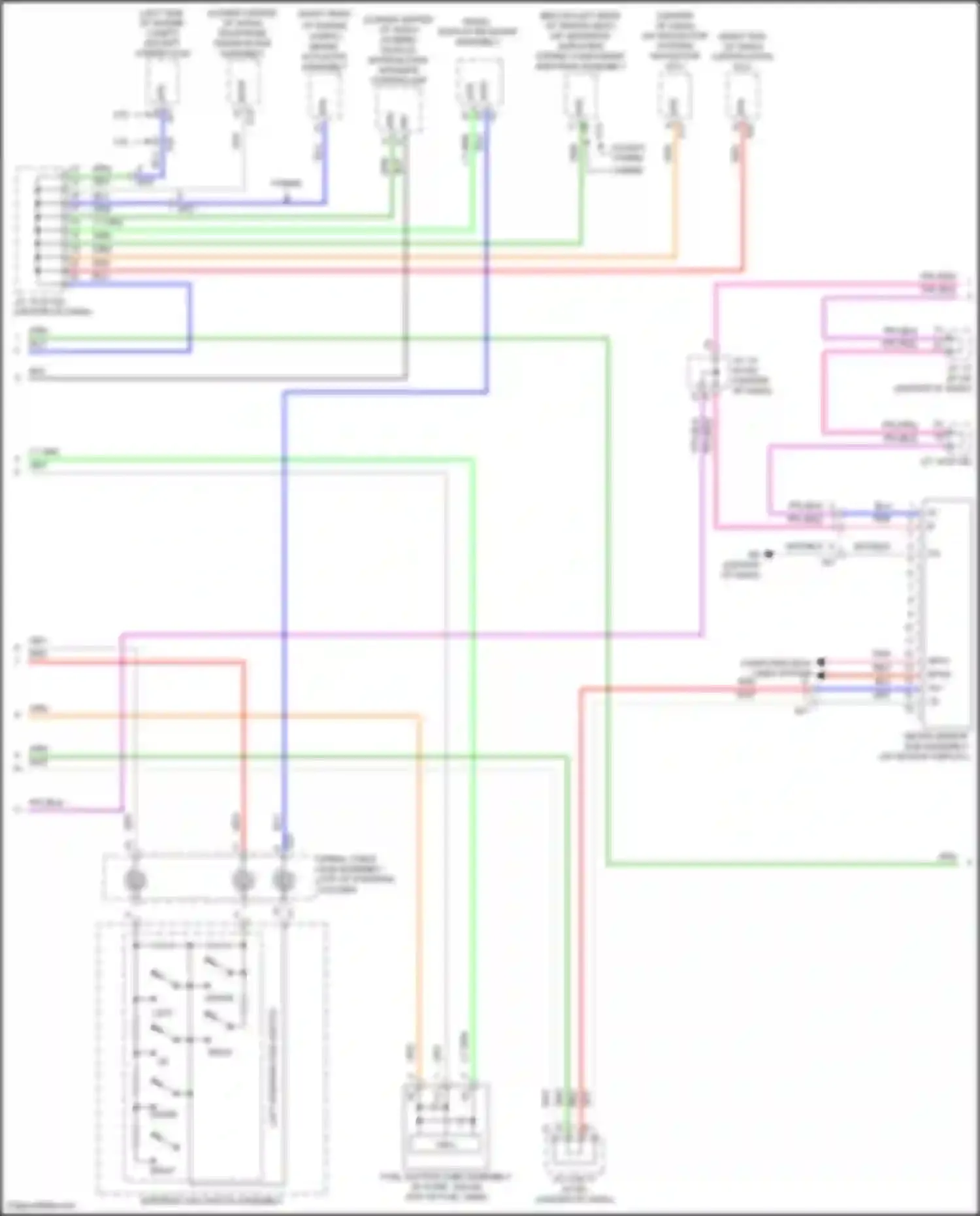 Wiring diagram radio, display receiver assembly for Toyota Camry US Market XV70 (2017-2020) (14 of 27)