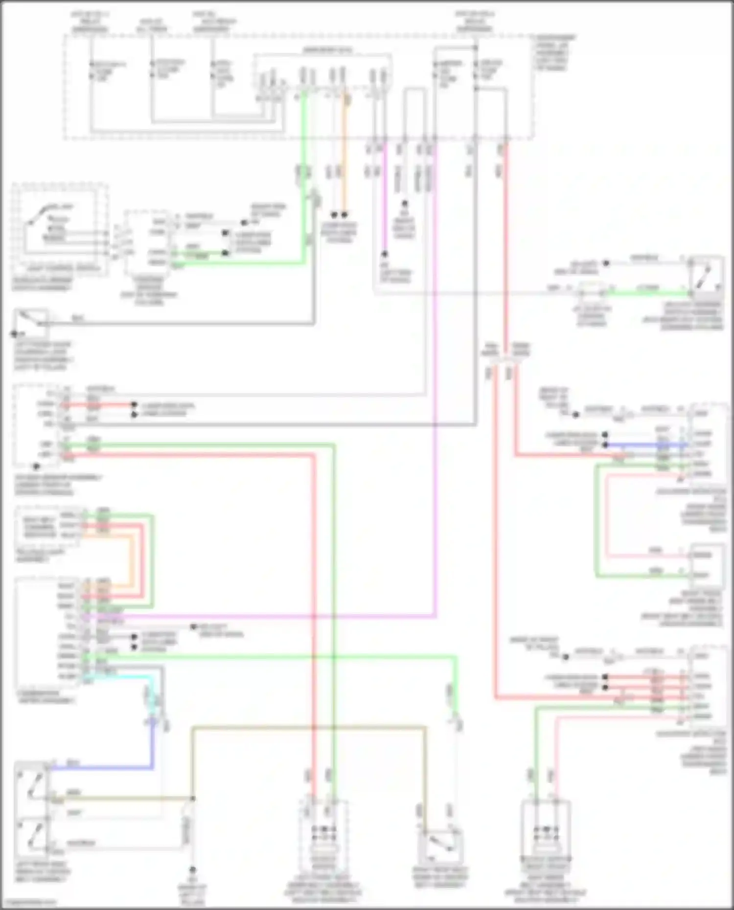 Wiring diagram right front seat inner belt assembly for Toyota Camry US Market XV70 (2017-2020) (1 of 4)