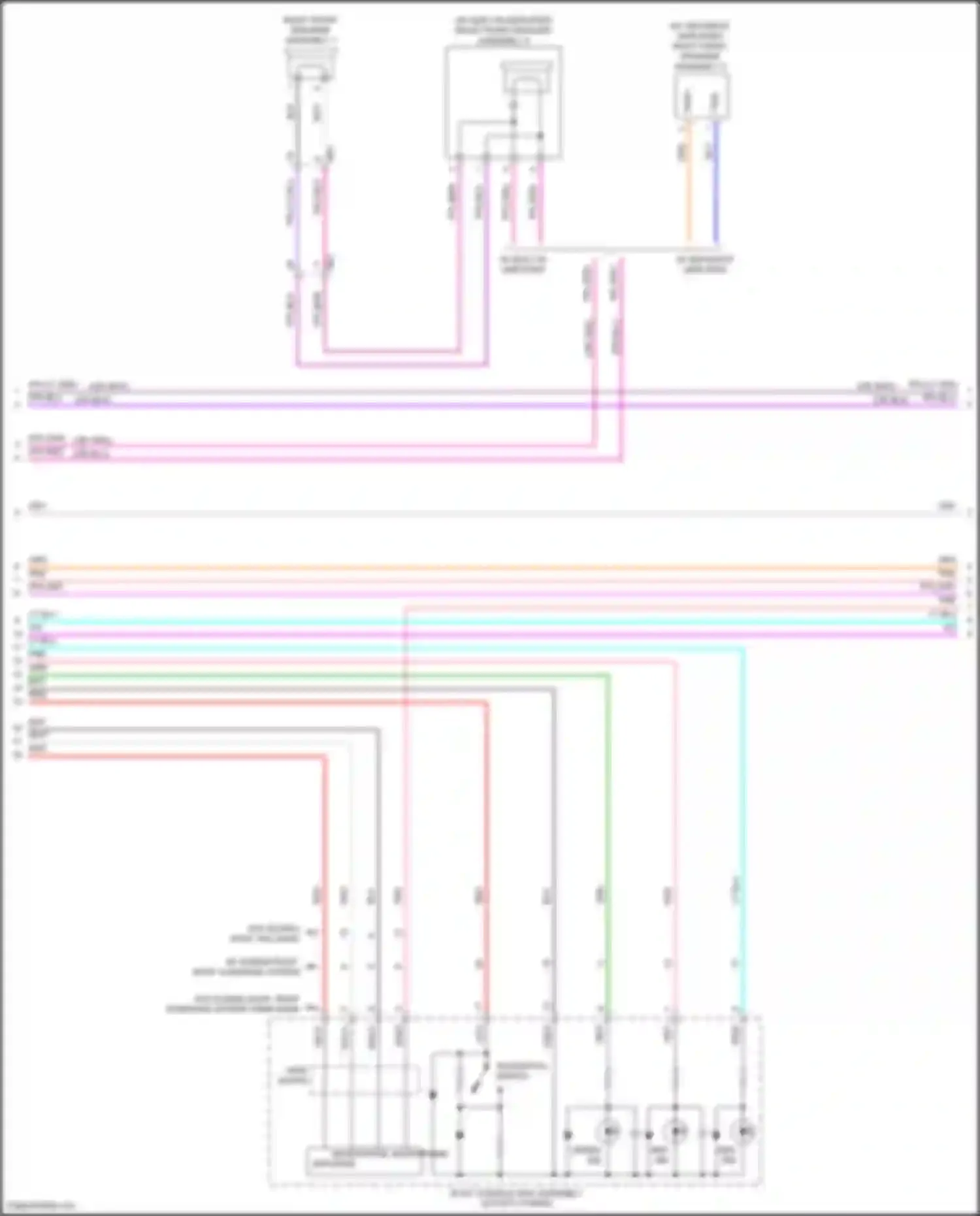Wiring diagram right front speaker assembly 1 for Toyota Camry US Market XV70 (2017-2020) (4 of 4)