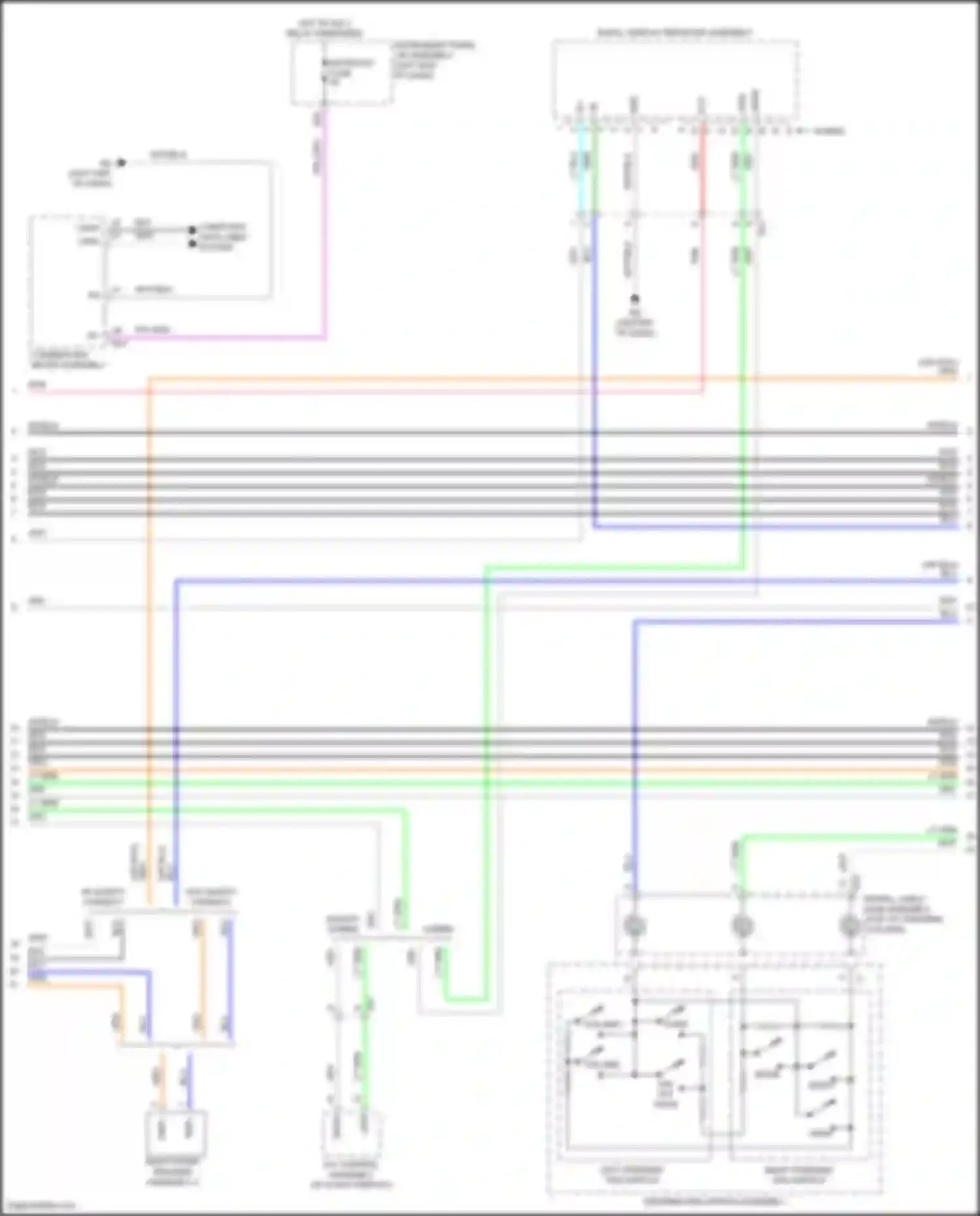 Wiring diagram right front speaker assembly 2 for Toyota Camry US Market XV70 (2017-2020) (1 of 4)