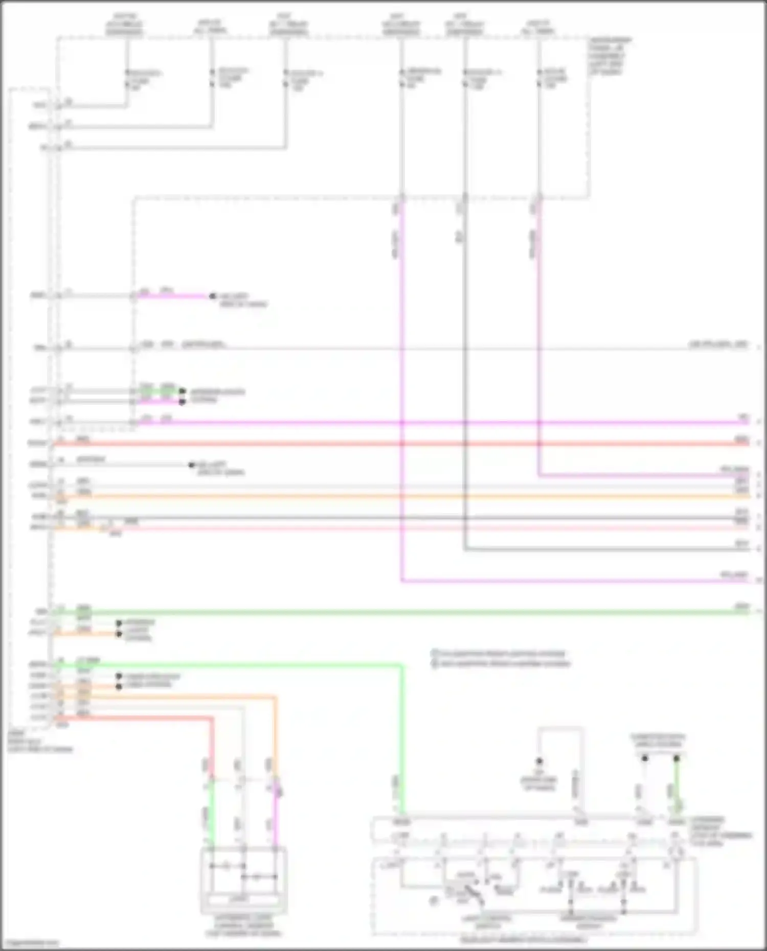 Wiring diagram w/ adaptive front lighting system w/o adaptive front lighting system for Toyota Camry US Market XV70 (2017-2020) (1 of 4)