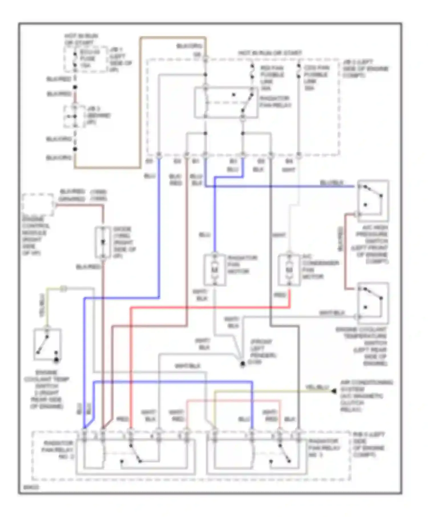 Camry Toyota V40 (1994-1998): 3.0l, cooling fan circuit