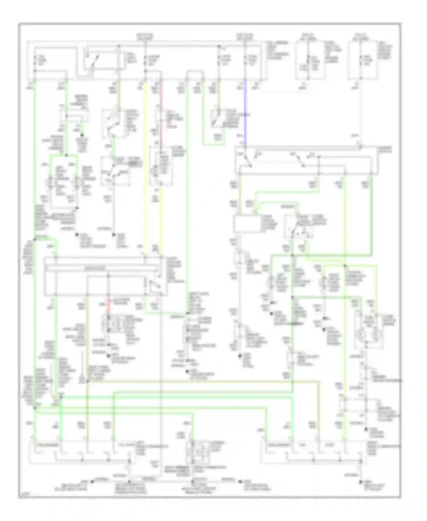 Camry Toyota V40 (1994-1998): Exterior lamps circuit, sedan & coupe