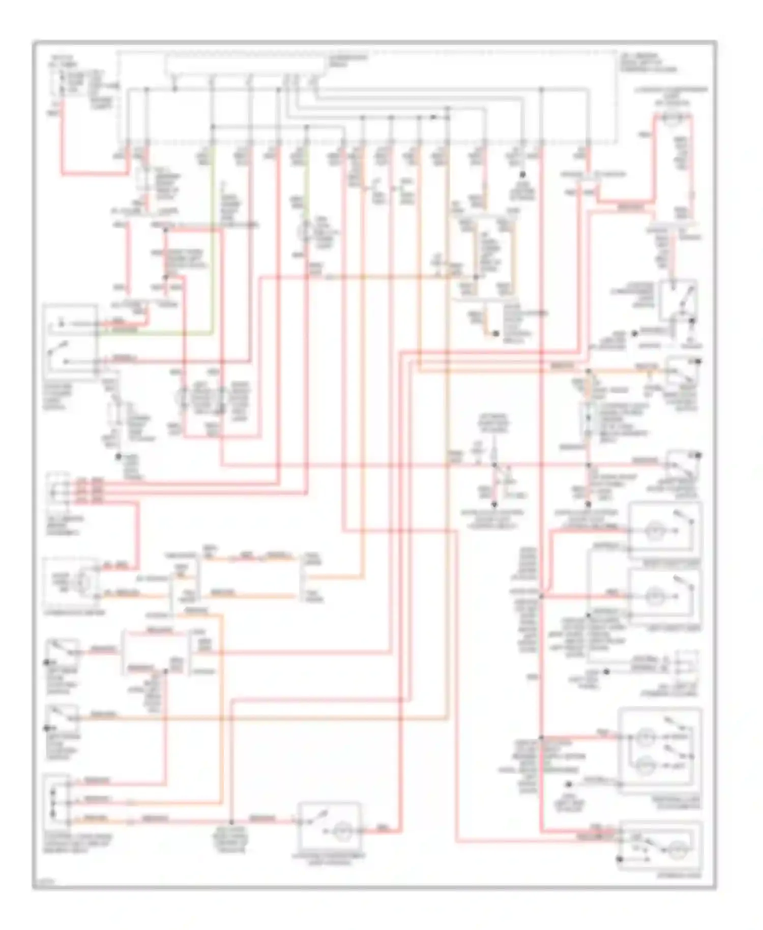 Camry Toyota V40 (1994-1998): Courtesy lamps circuit, with illuminated entry