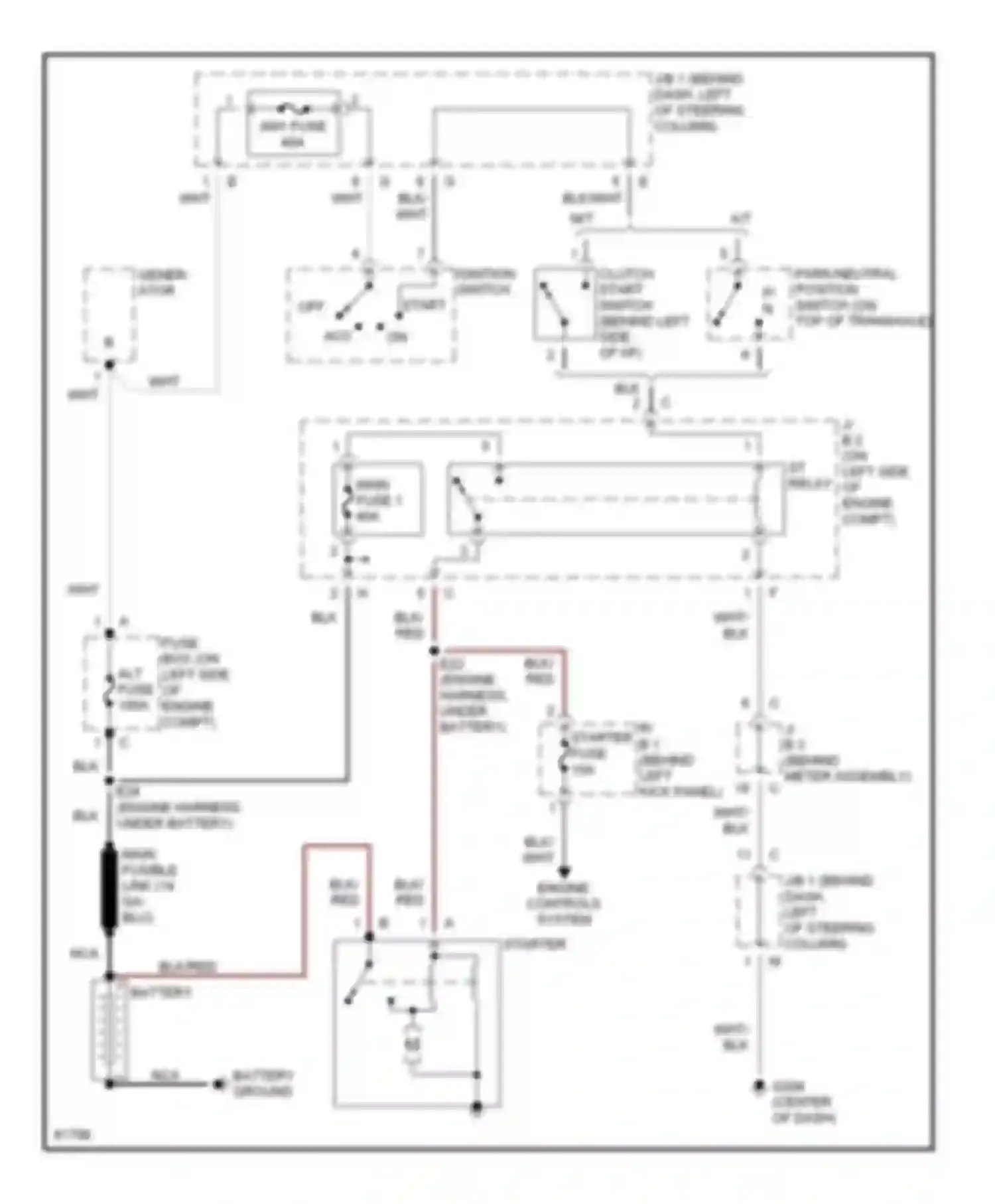 Camry Toyota V40 (1994-1998): 2.2l, starting circuit
