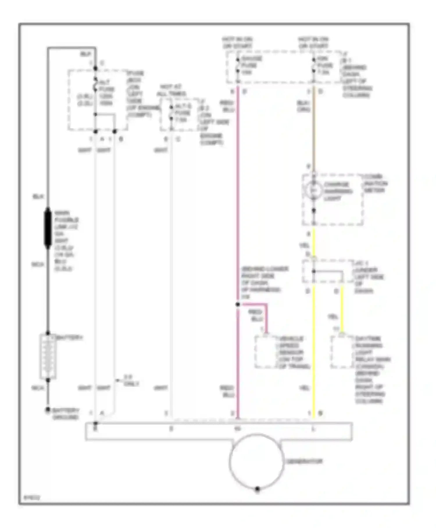 Camry Toyota V40 (1994-1998): Charging circuit