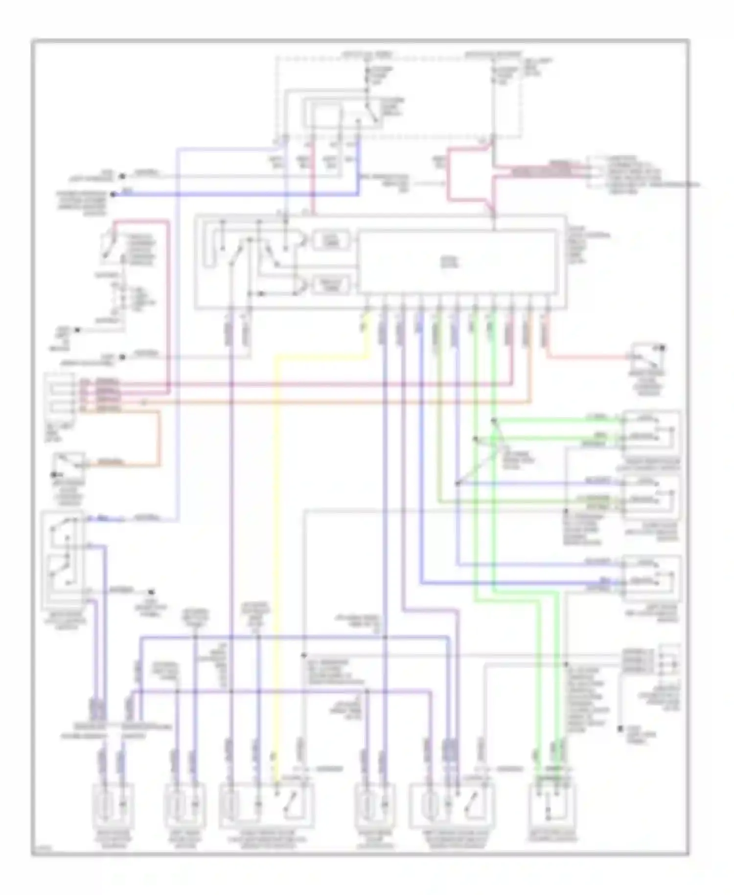 Wiring diagram left front door lock motor/door unlock detection switch for Toyota Camry V40 (1994-1998) (1 of 1)