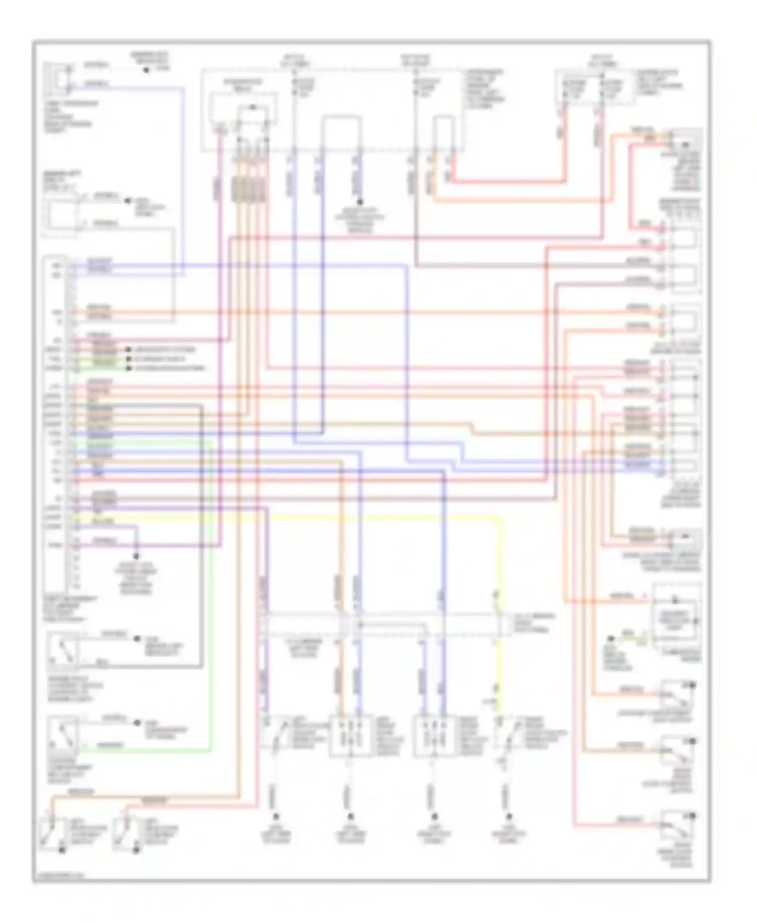 Camry Toyota XV20 (1994-2002): Forced entry circuit