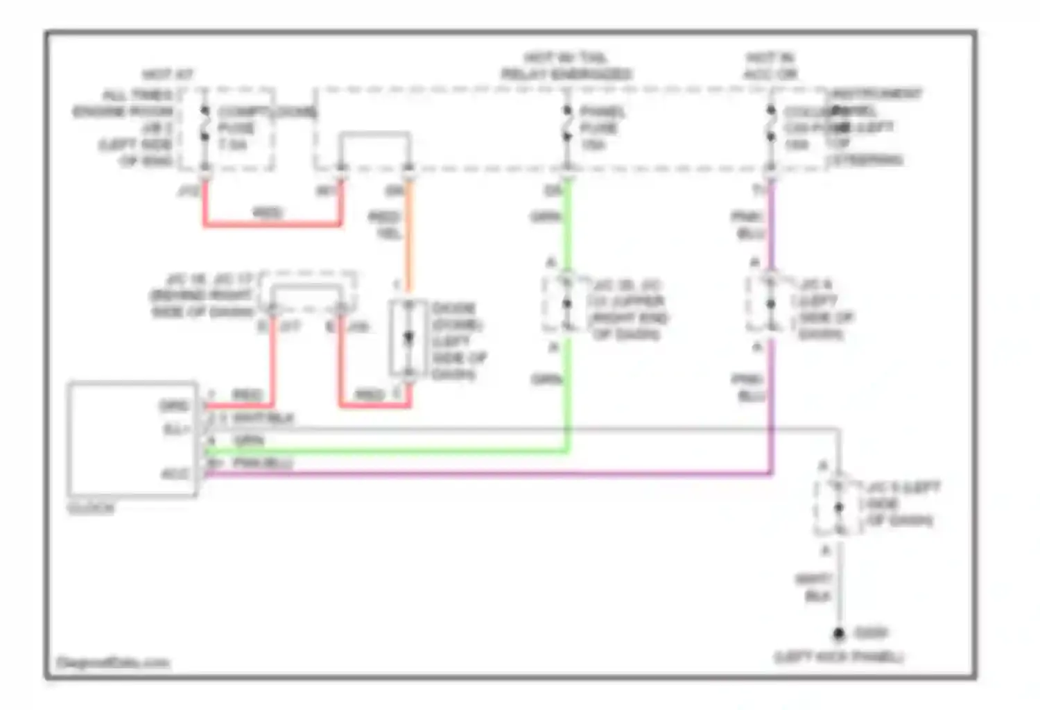 Camry Toyota XV20 (1994-2002): 3.0l, clock circuit, auto a/c