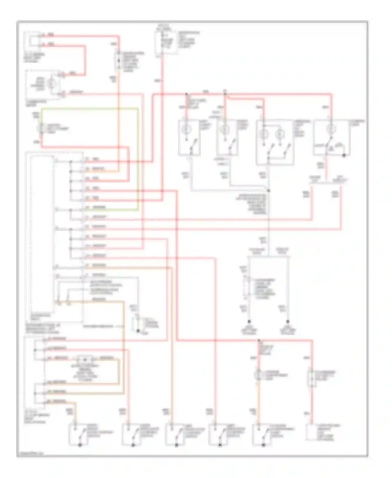 Camry Toyota XV20 (1994-2002): Courtesy lamps circuit