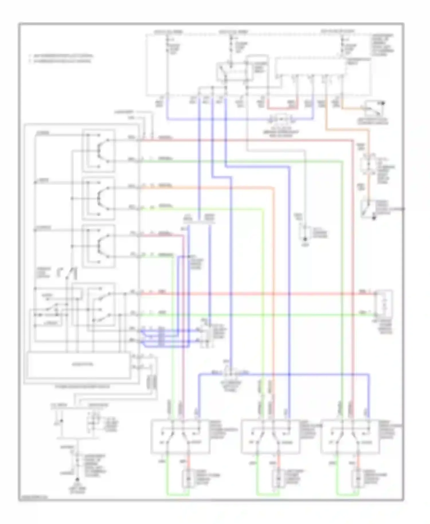 Camry Toyota XV20 (1994-2002): 3.0l, power window circuit