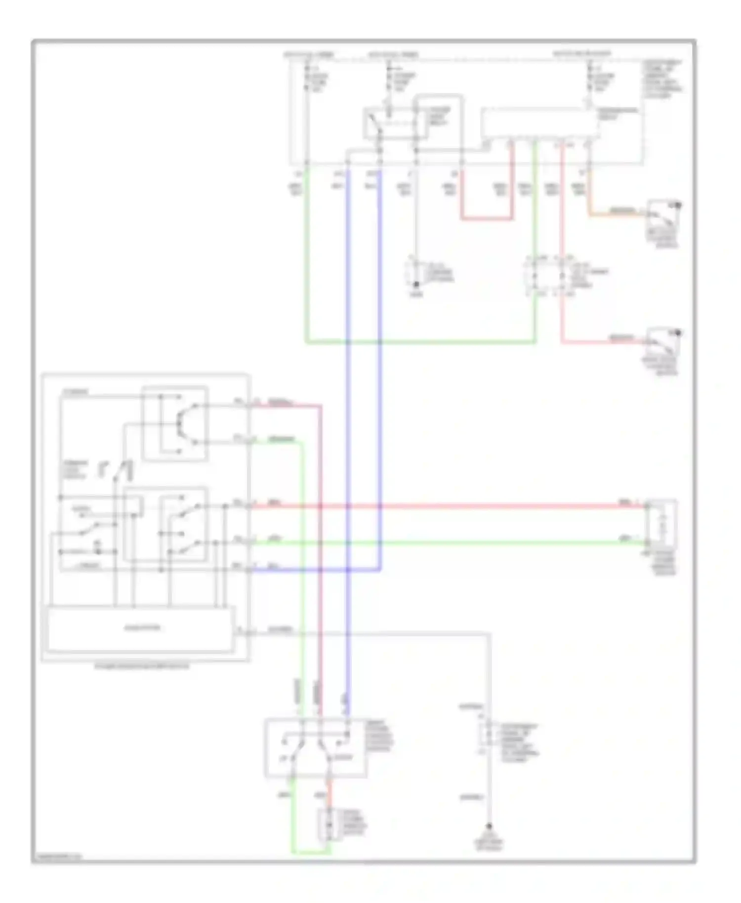 Camry Toyota XV20 (1994-2002): Power window circuit