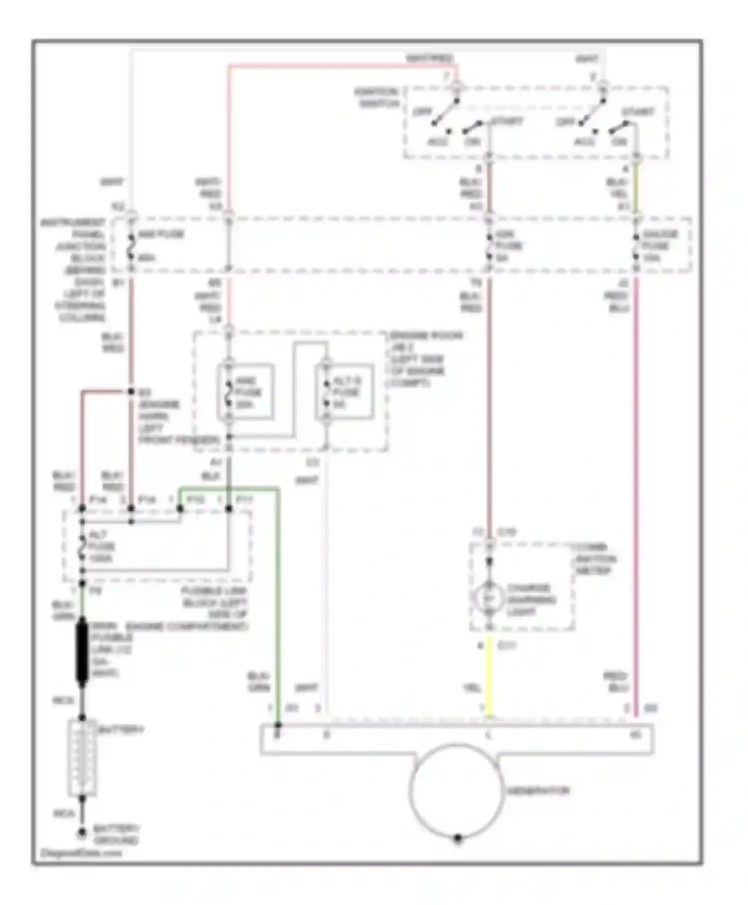 Camry Toyota XV20 (1994-2002): 2.2l cng, charging circuit