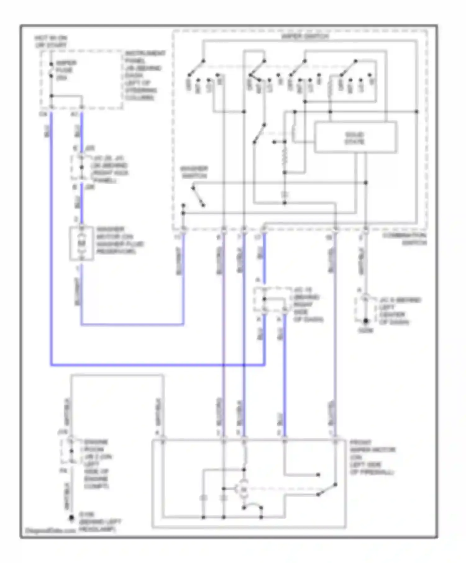 Camry Toyota XV20 (1994-2002): 2.2l cng, wiper/washer circuit