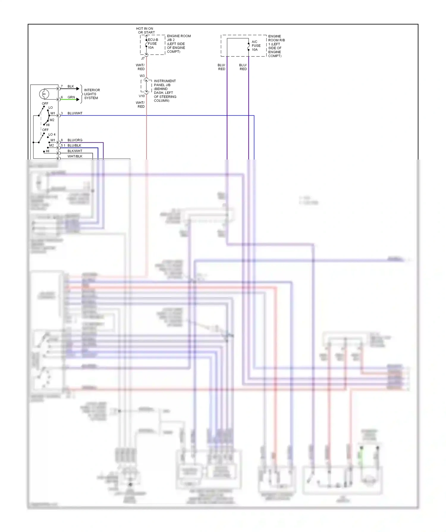 Wiring diagram a/c switch for Toyota Camry XV20 (1994-2002) (1 of 3)