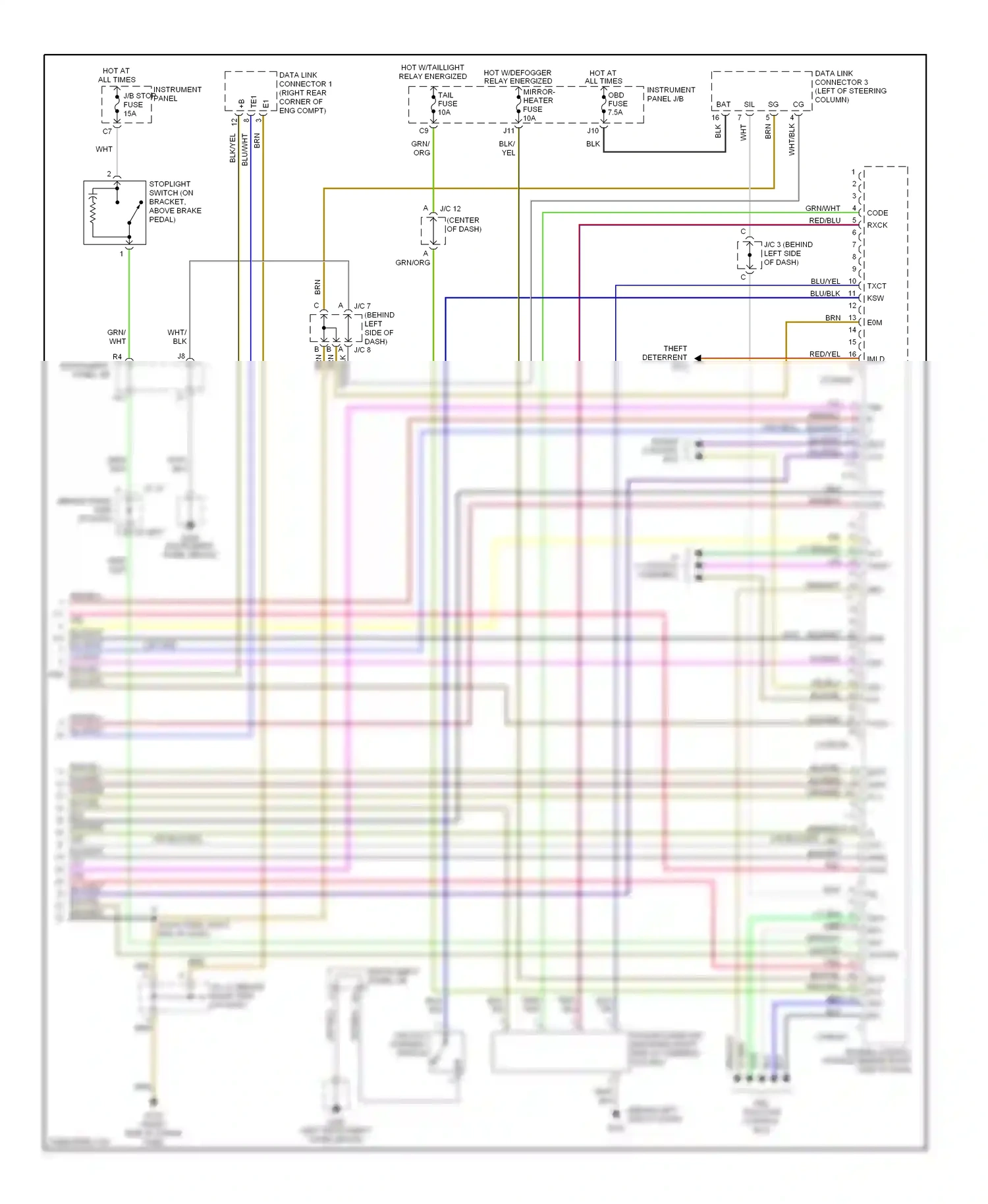 Wiring diagram code rxck for Toyota Camry XV20 (1994-2002) (1 of 2)