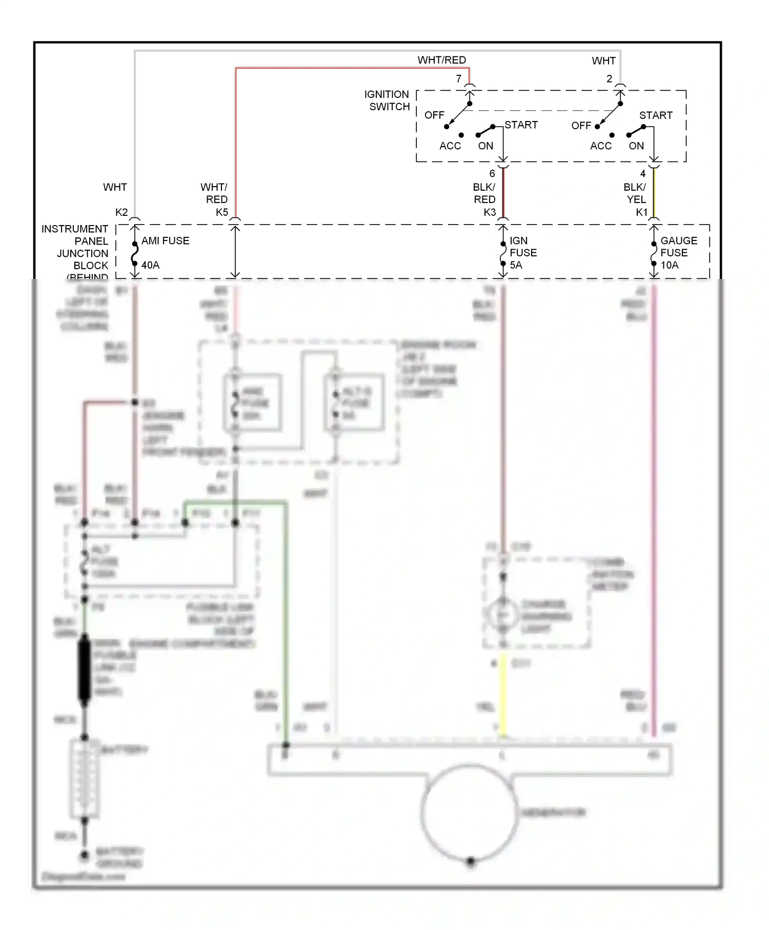 Wiring diagram comb- ination meter for Toyota Camry XV20 (1994-2002) (2 of 5)