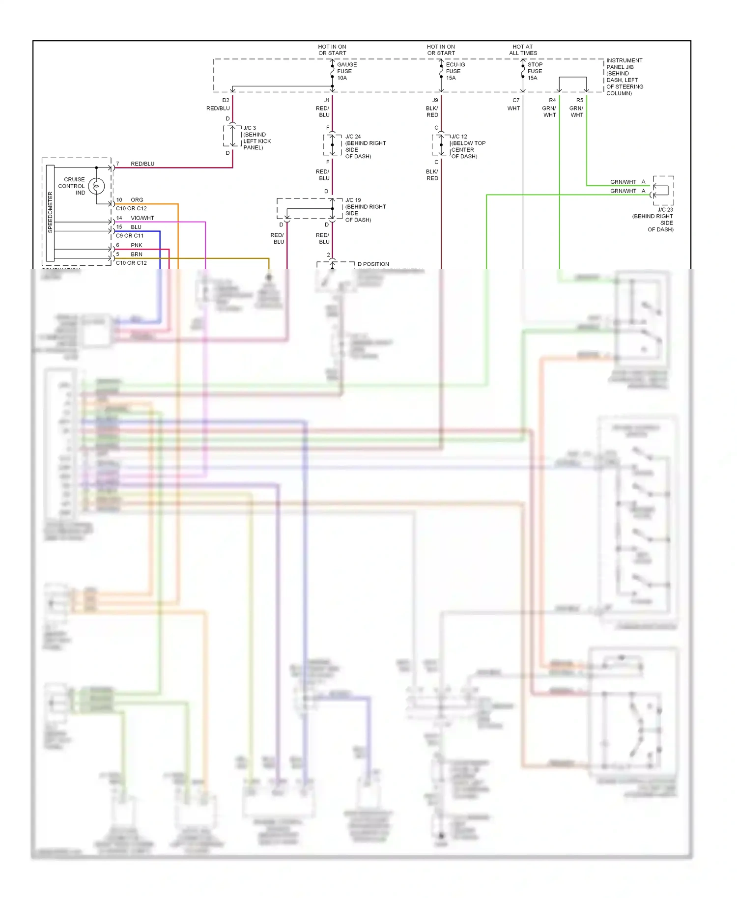 Wiring diagram electronically controlled for Toyota Camry XV20 (1994-2002) (1 of 1)
