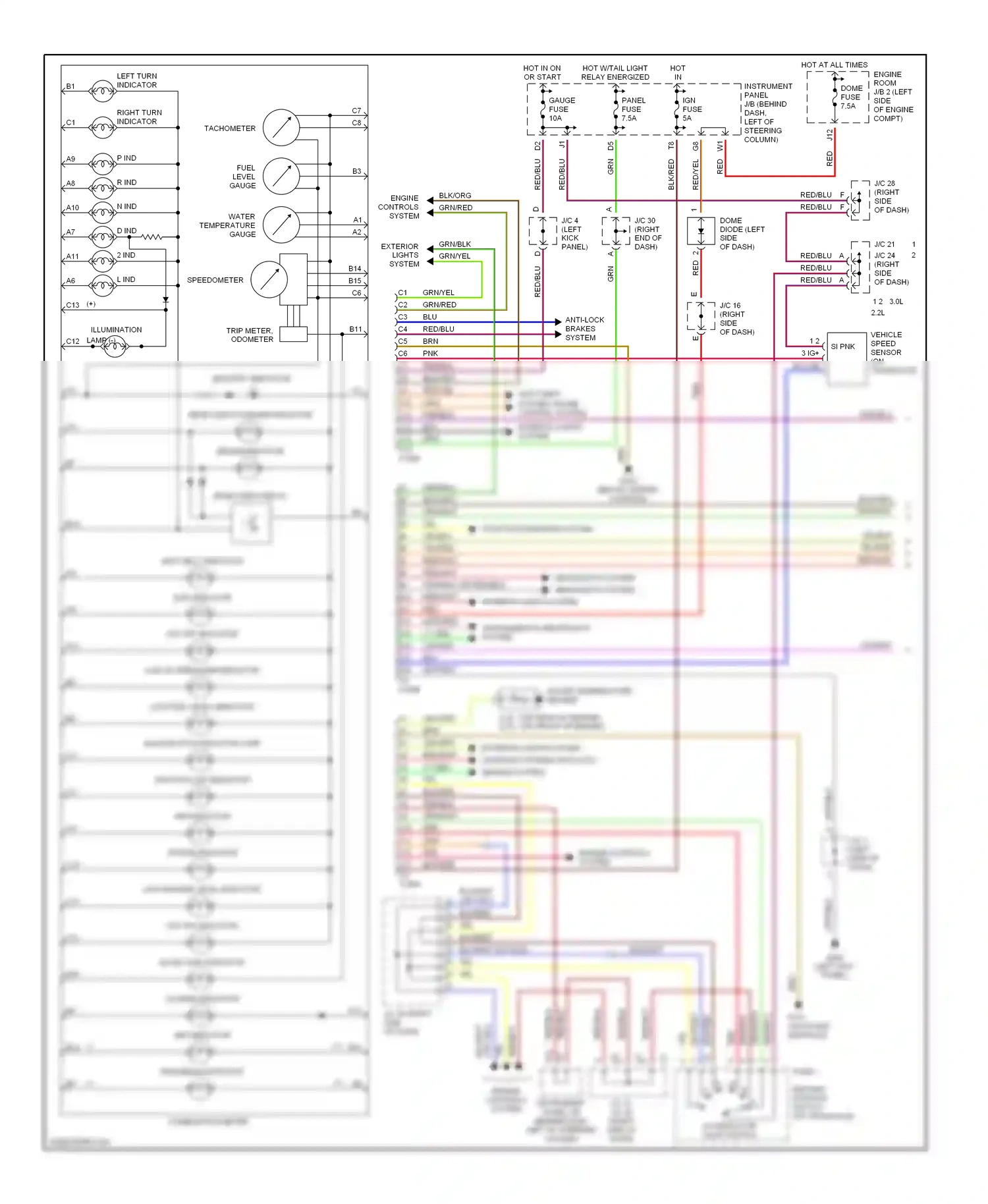 Wiring diagram engine controls system for Toyota Camry XV20 (1994-2002) (5 of 13)