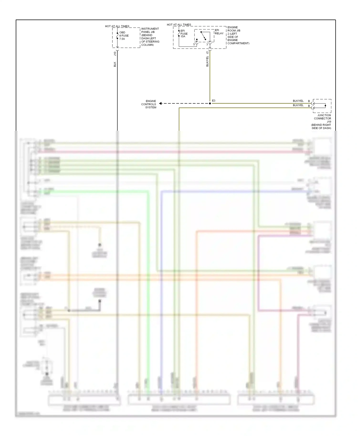 Wiring diagram engine controls systems for Toyota Camry XV20 (1994-2002) (3 of 4)