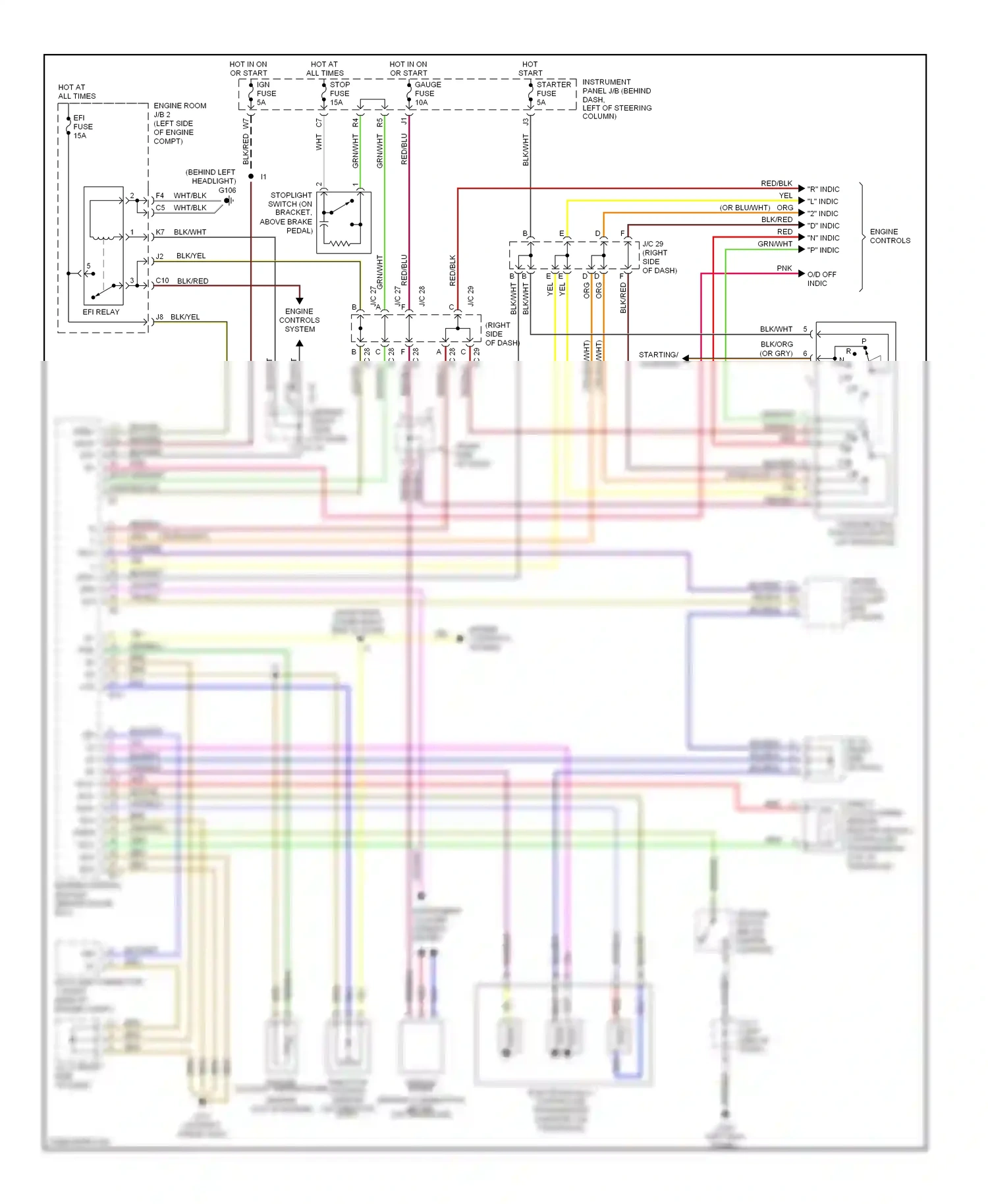 Wiring diagram engine controls for Toyota Camry XV20 (1994-2002) (4 of 4)