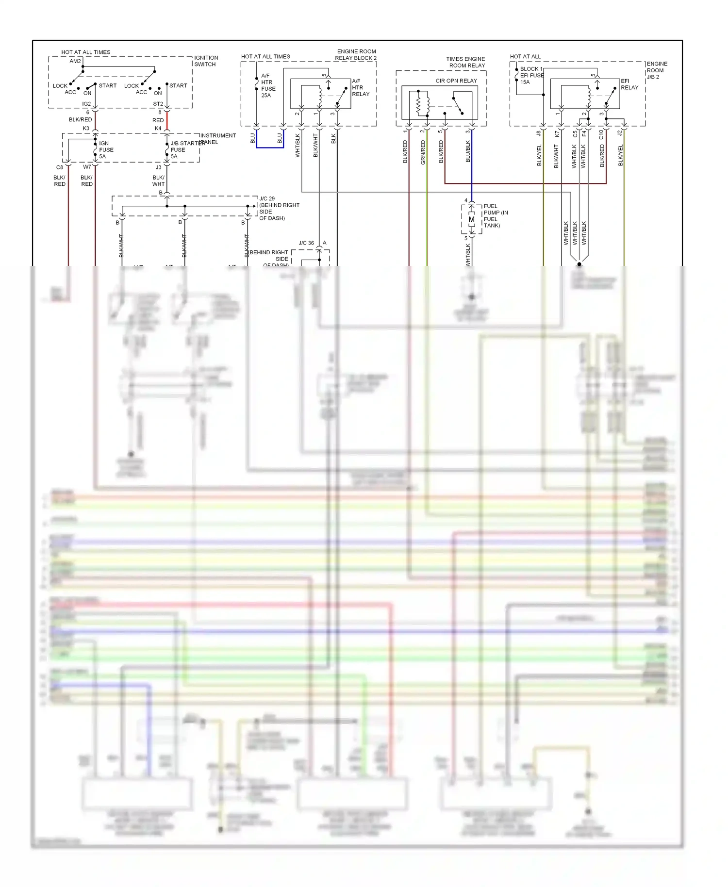 Wiring diagram ignition switch for Toyota Camry XV20 (1994-2002) (9 of 17)