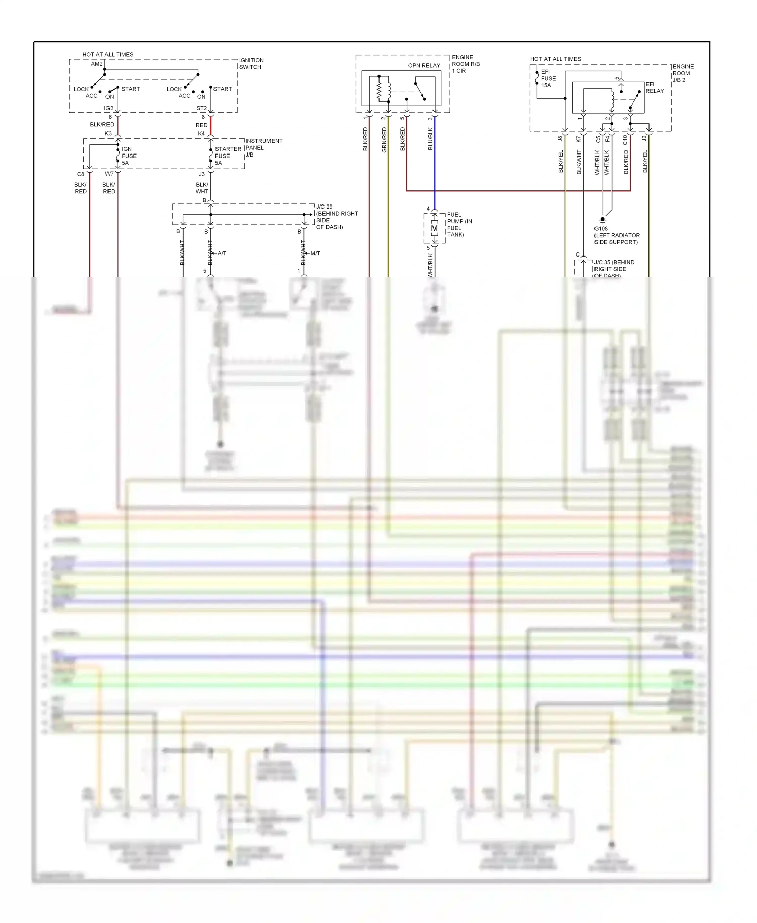 Wiring diagram ignition switch for Toyota Camry XV20 (1994-2002) (10 of 17)