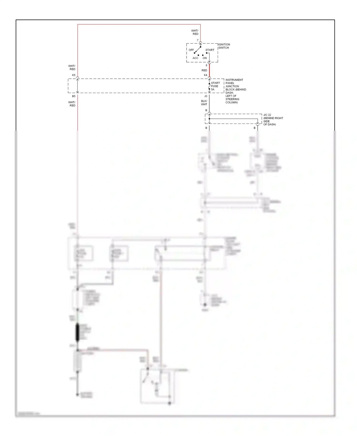 Wiring diagram ignition switch for Toyota Camry XV20 (1994-2002) (3 of 17)