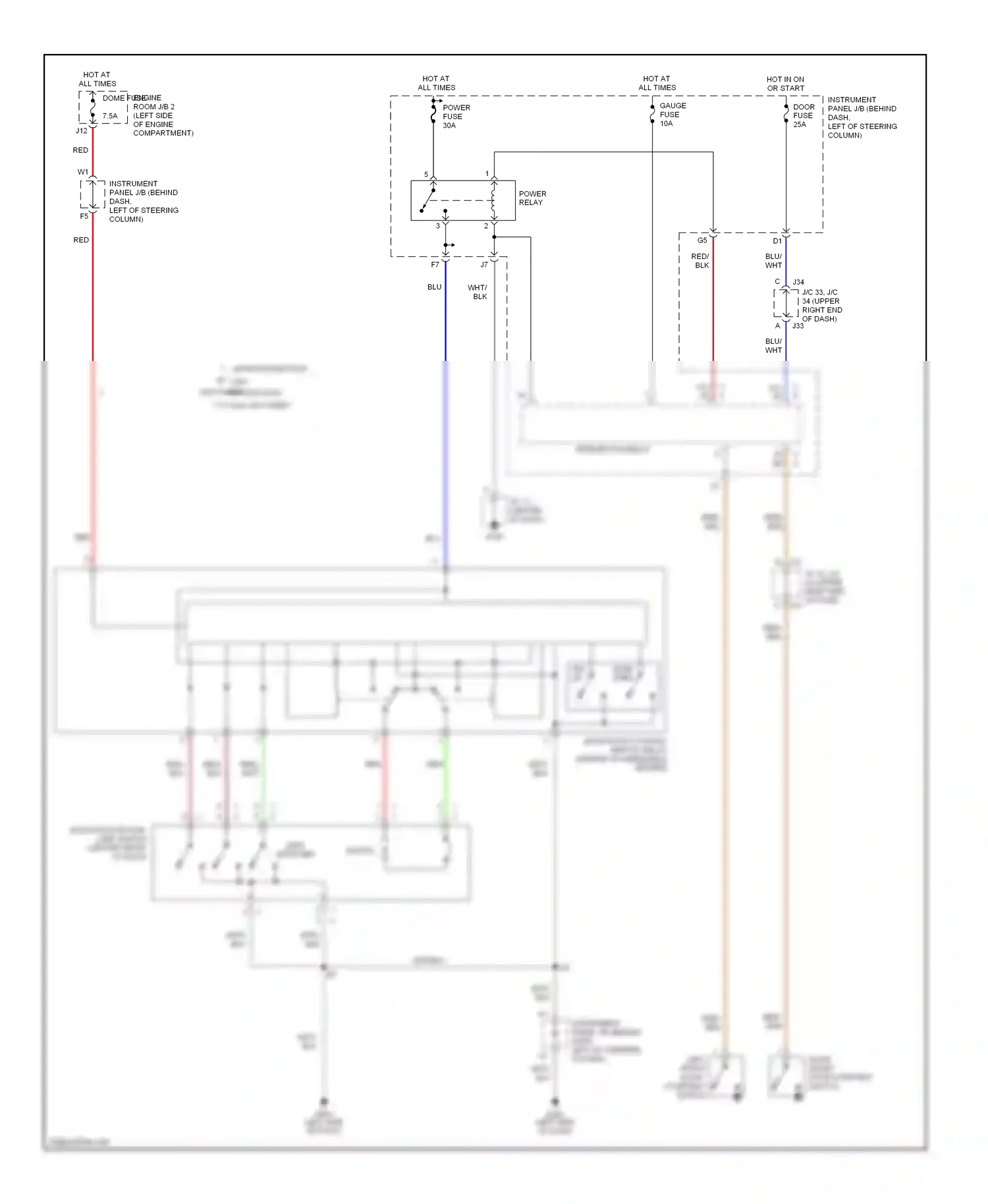 Wiring diagram left front for Toyota Camry XV20 (1994-2002) (1 of 1)