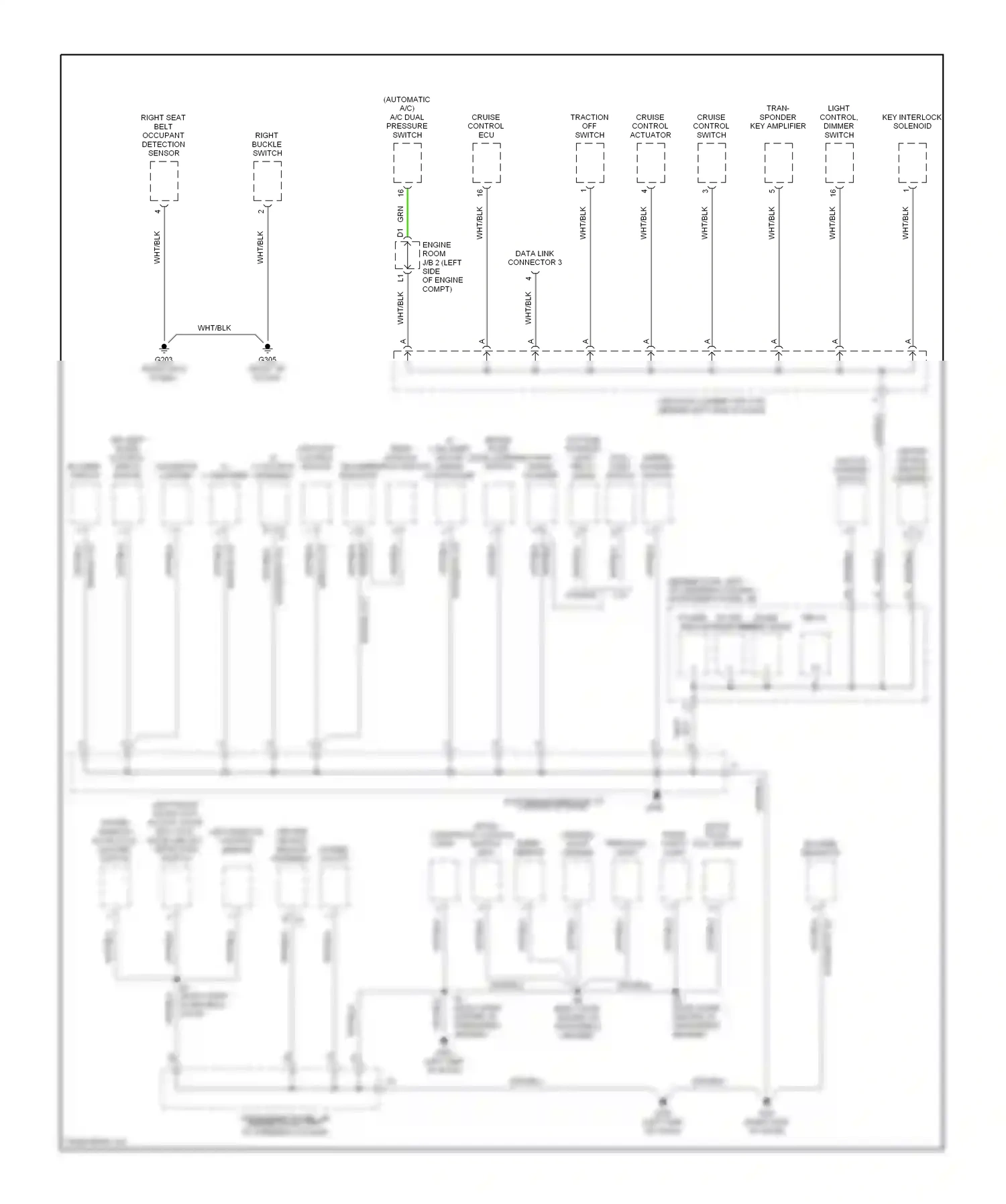 Wiring diagram light control, dimmer switch for Toyota Camry XV20 (1994-2002) (4 of 4)