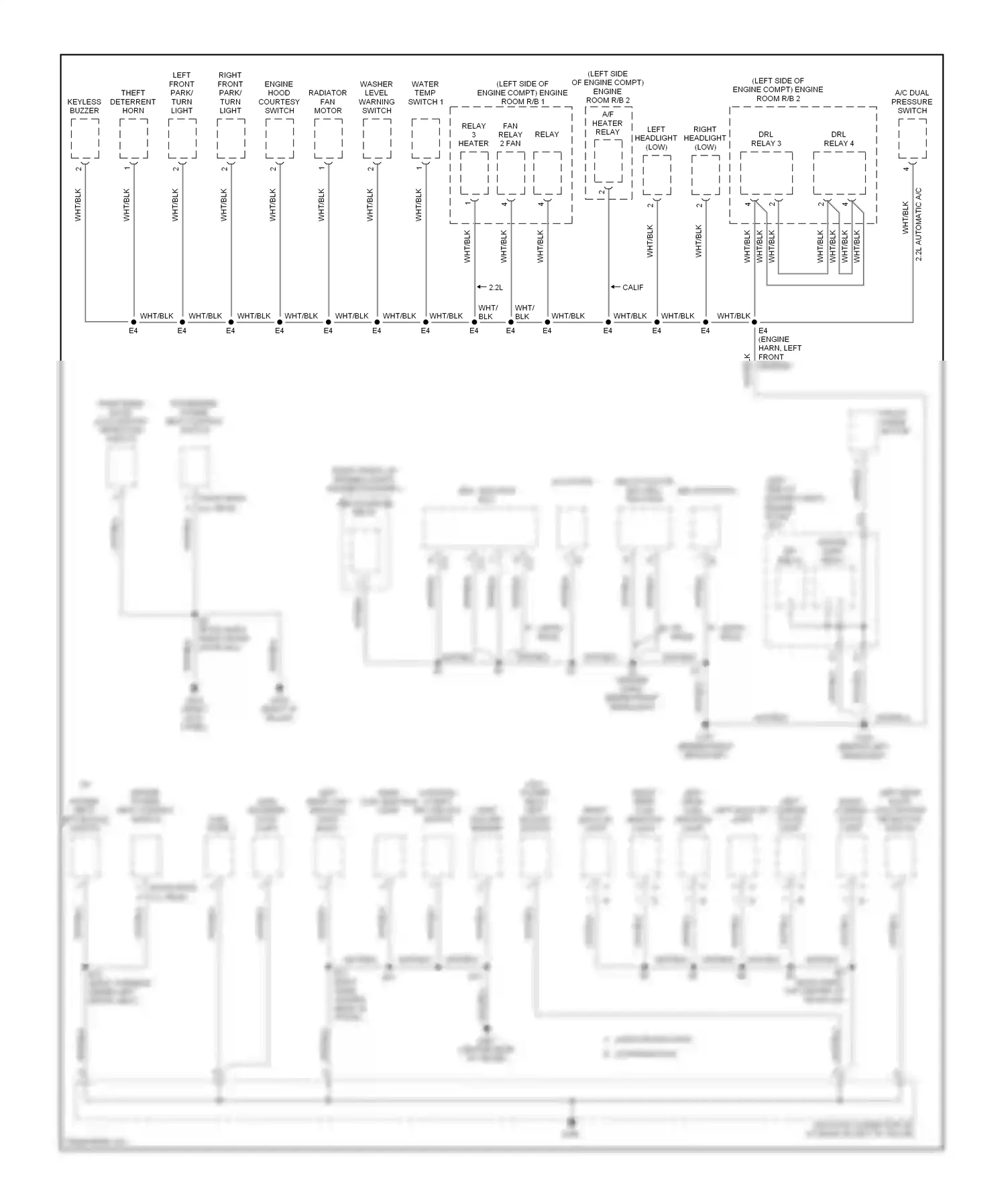 Toyota Camry XV20 (1994-2002) light failure sensor wiring diagram  (2 of 3)