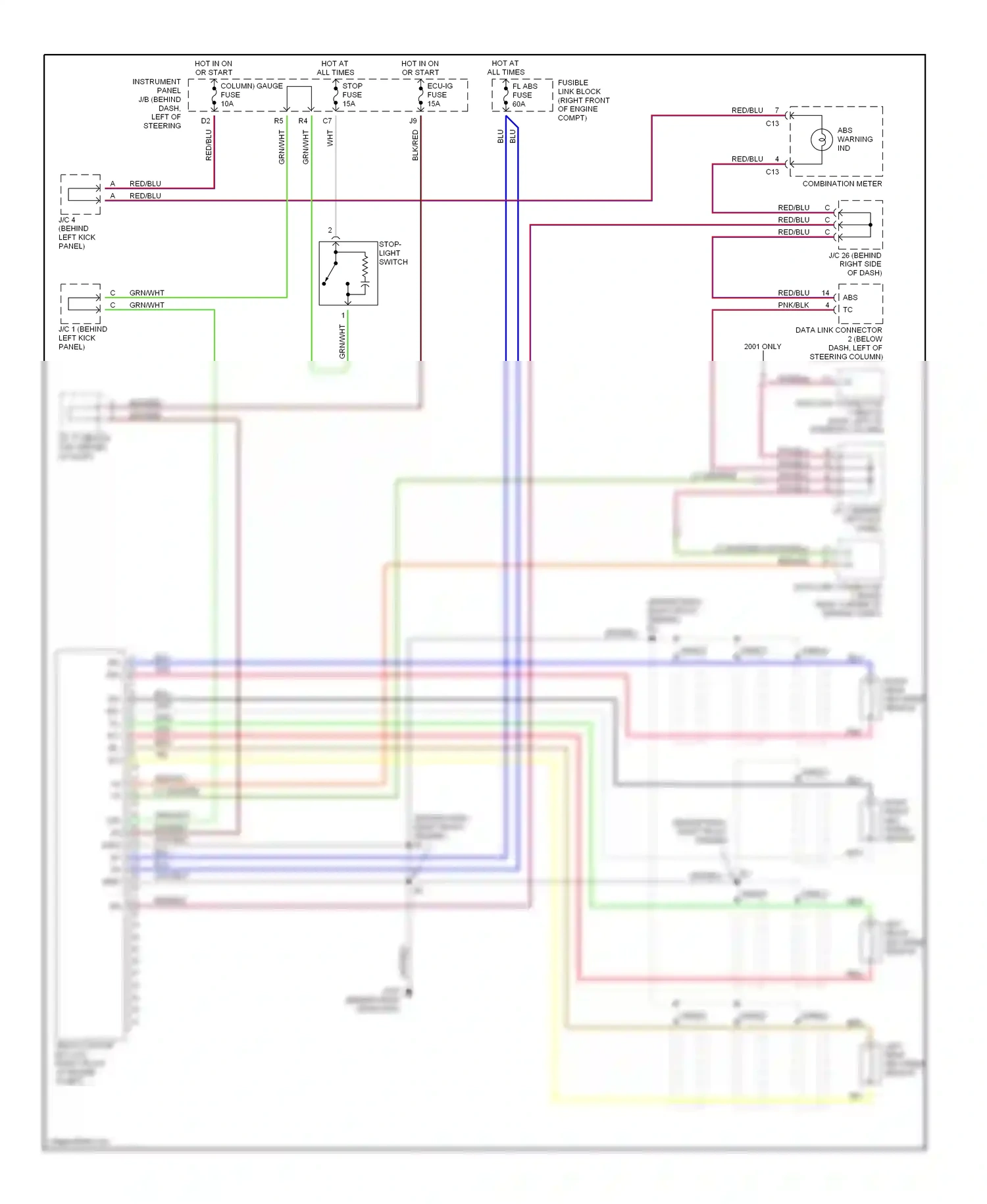 Wiring diagram shield shield for Toyota Camry XV20 (1994-2002) (1 of 1)