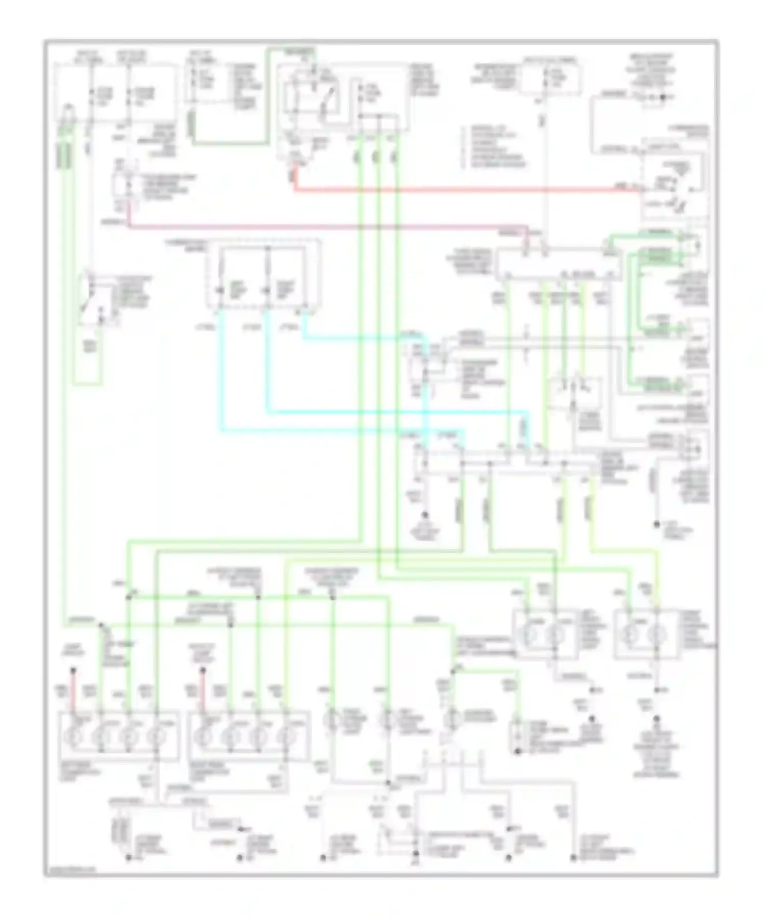 Camry Toyota XV30 (2001-2006): Exterior lamps circuit
