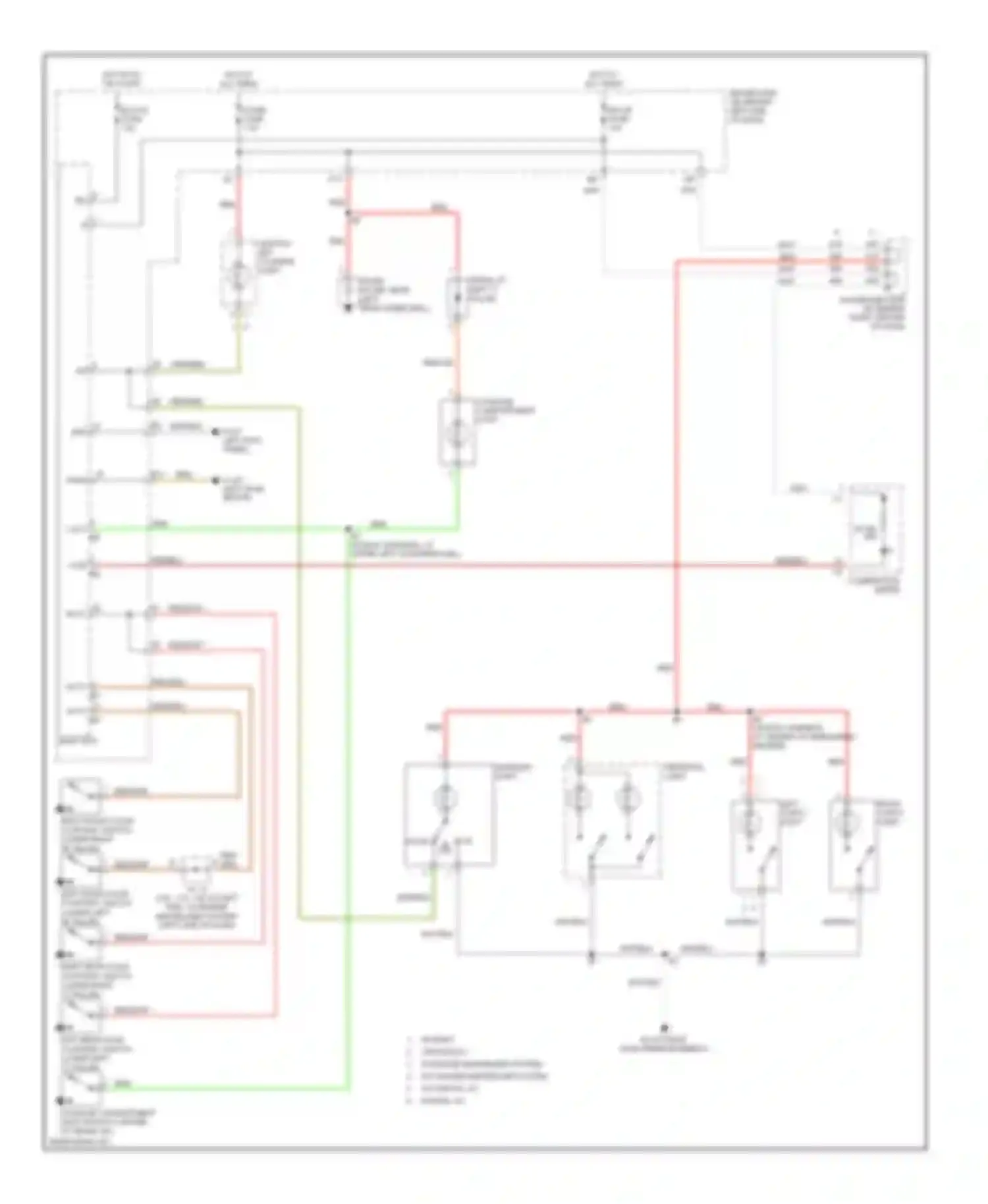 Camry Toyota XV30 (2001-2006): Courtesy lamps circuit