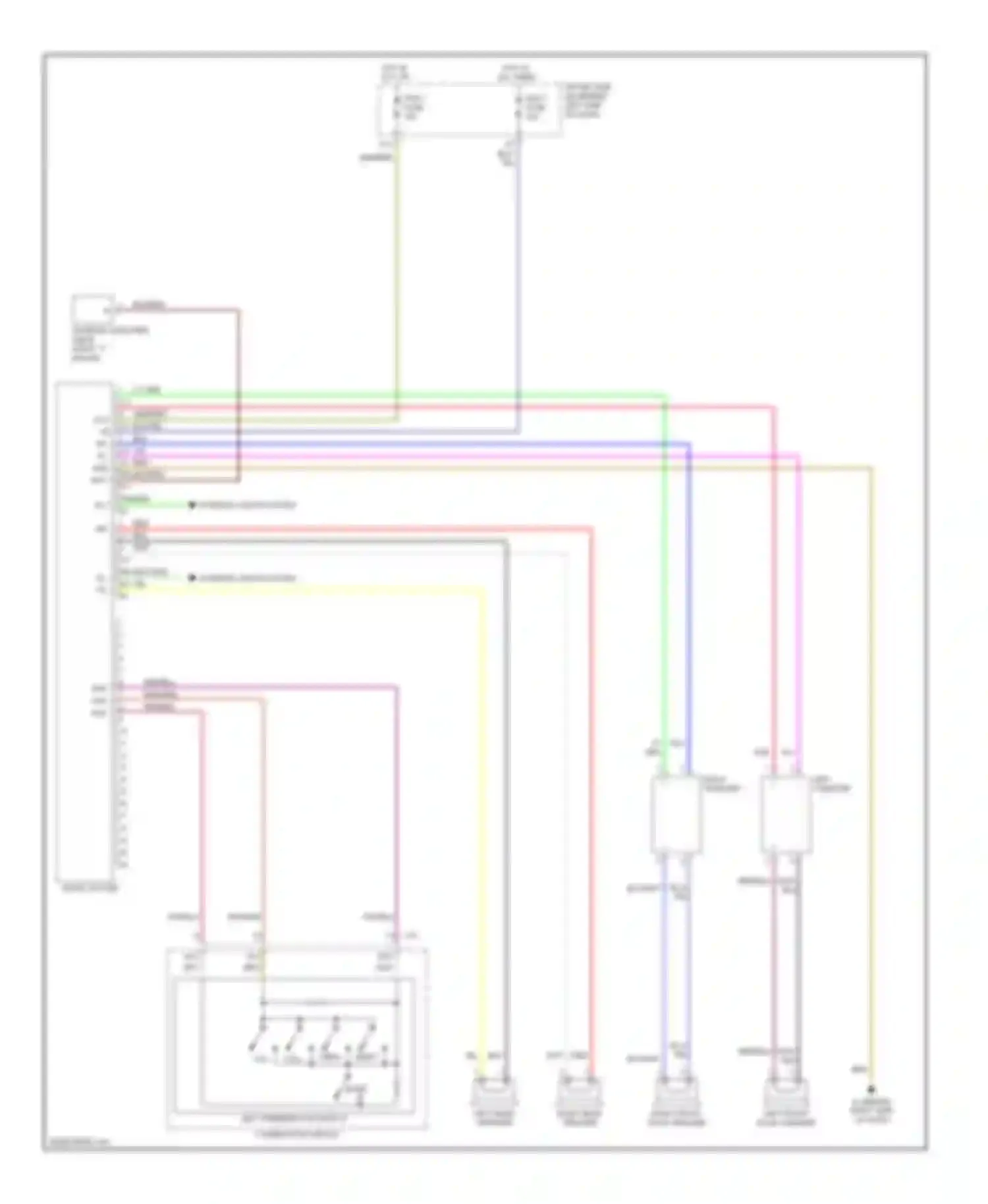 Camry Toyota XV30 (2001-2006): Radio circuit, convertible without navigation with built-in amplifier