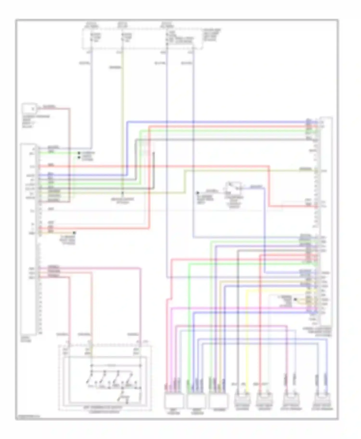 Camry Toyota XV30 (2001-2006): Radio circuit, convertible without navigation with separate amplifier