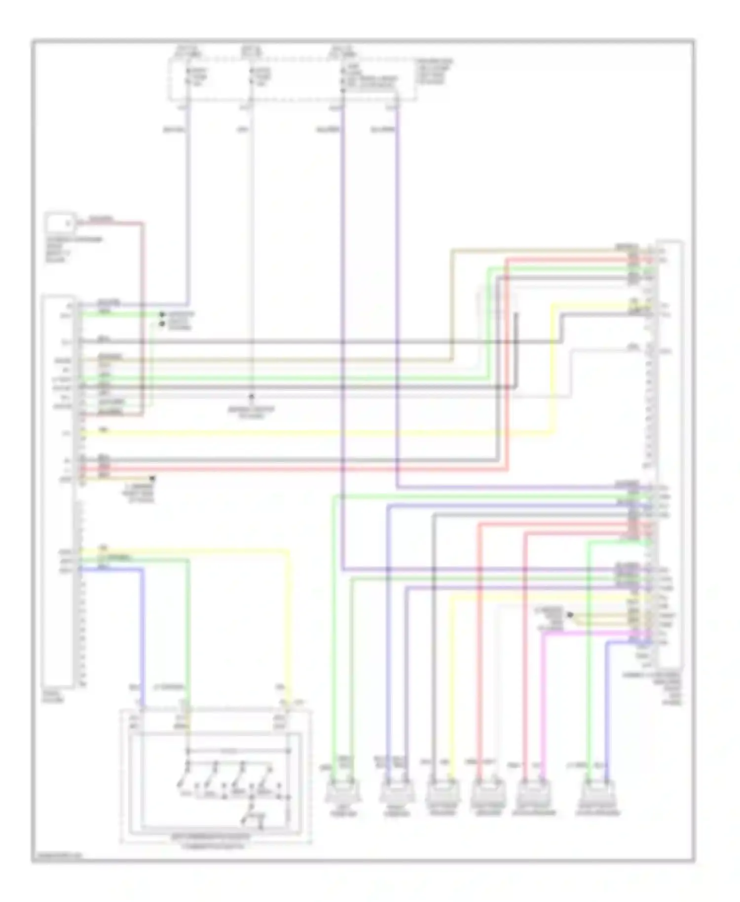 Camry Toyota XV30 (2001-2006): Radio circuit, coupe without navigation with separate amplifier