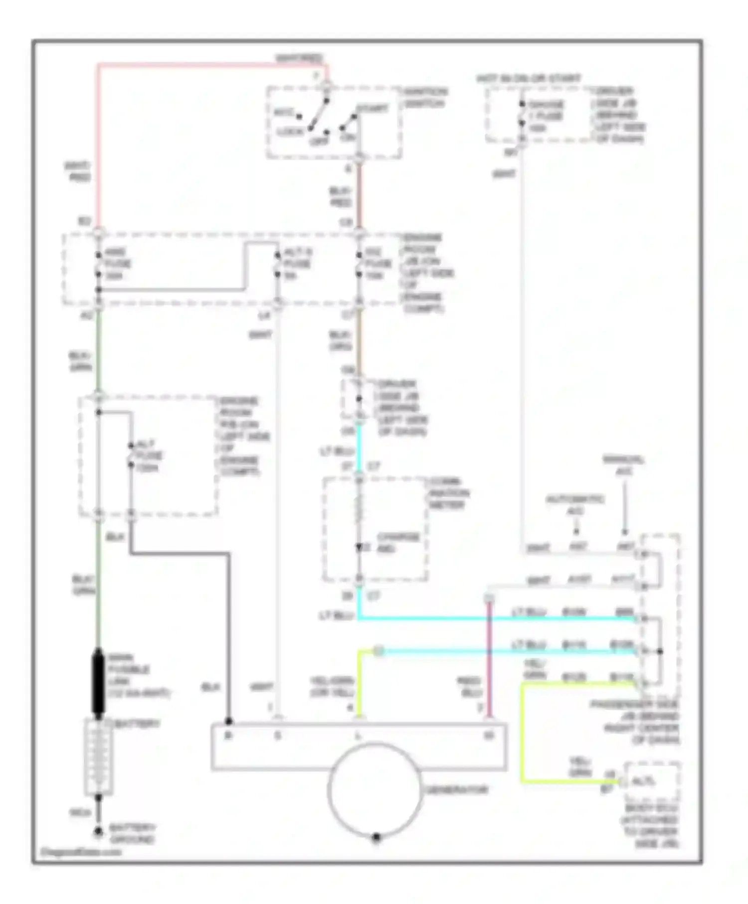 Camry Toyota XV30 (2001-2006): Charging circuit