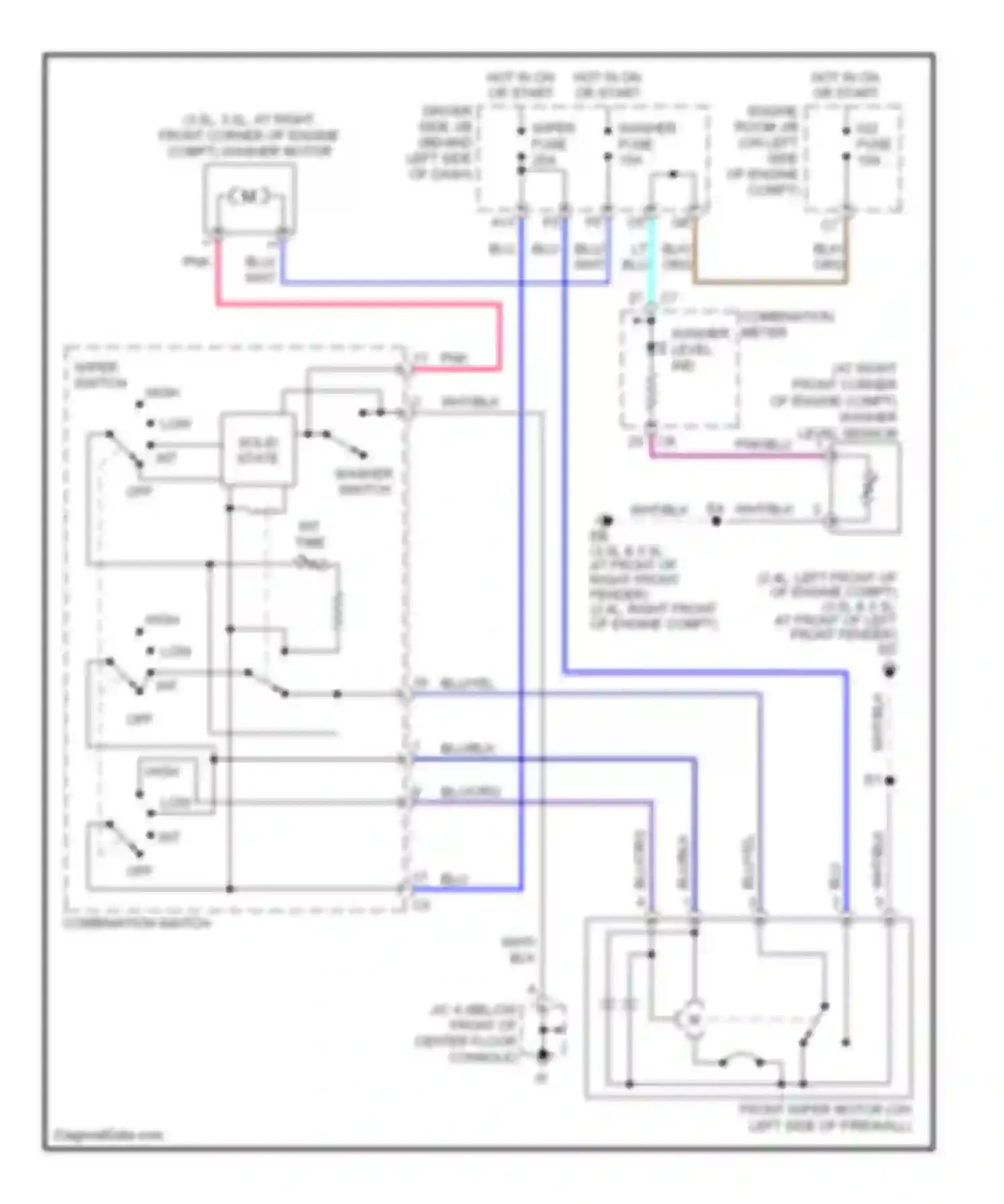 Camry Toyota XV30 (2001-2006): Wiper/washer circuit