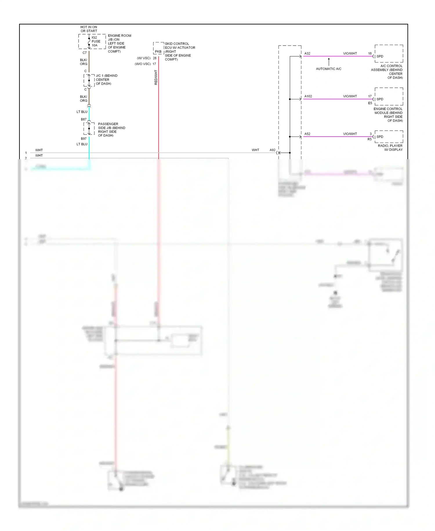 Wiring diagram automatic a/c for Toyota Camry XV30 (2001-2006) (2 of 9)