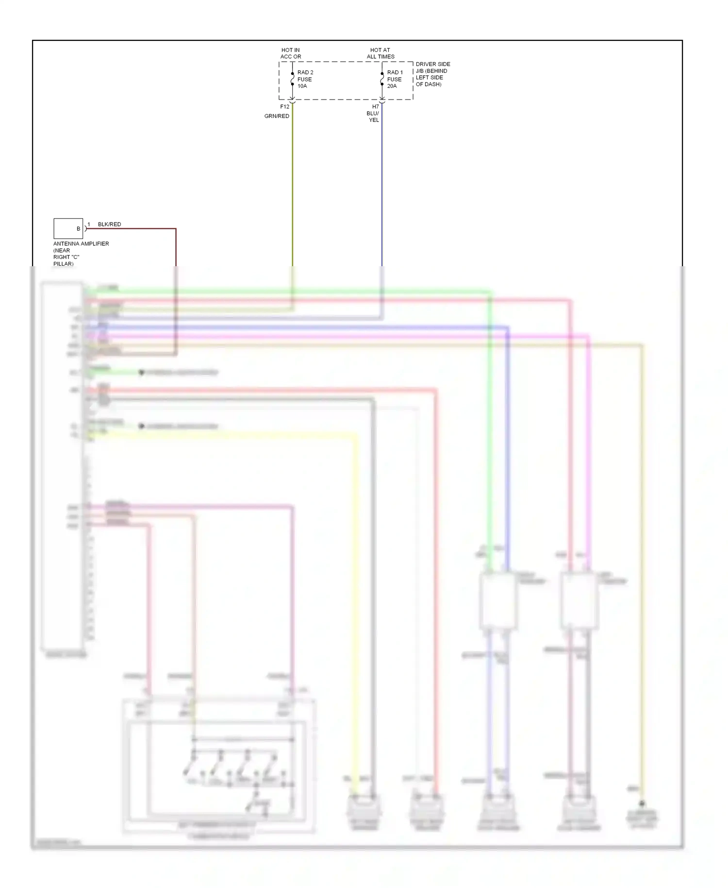 Wiring diagram combination switch for Toyota Camry XV30 (2001-2006) (14 of 16)