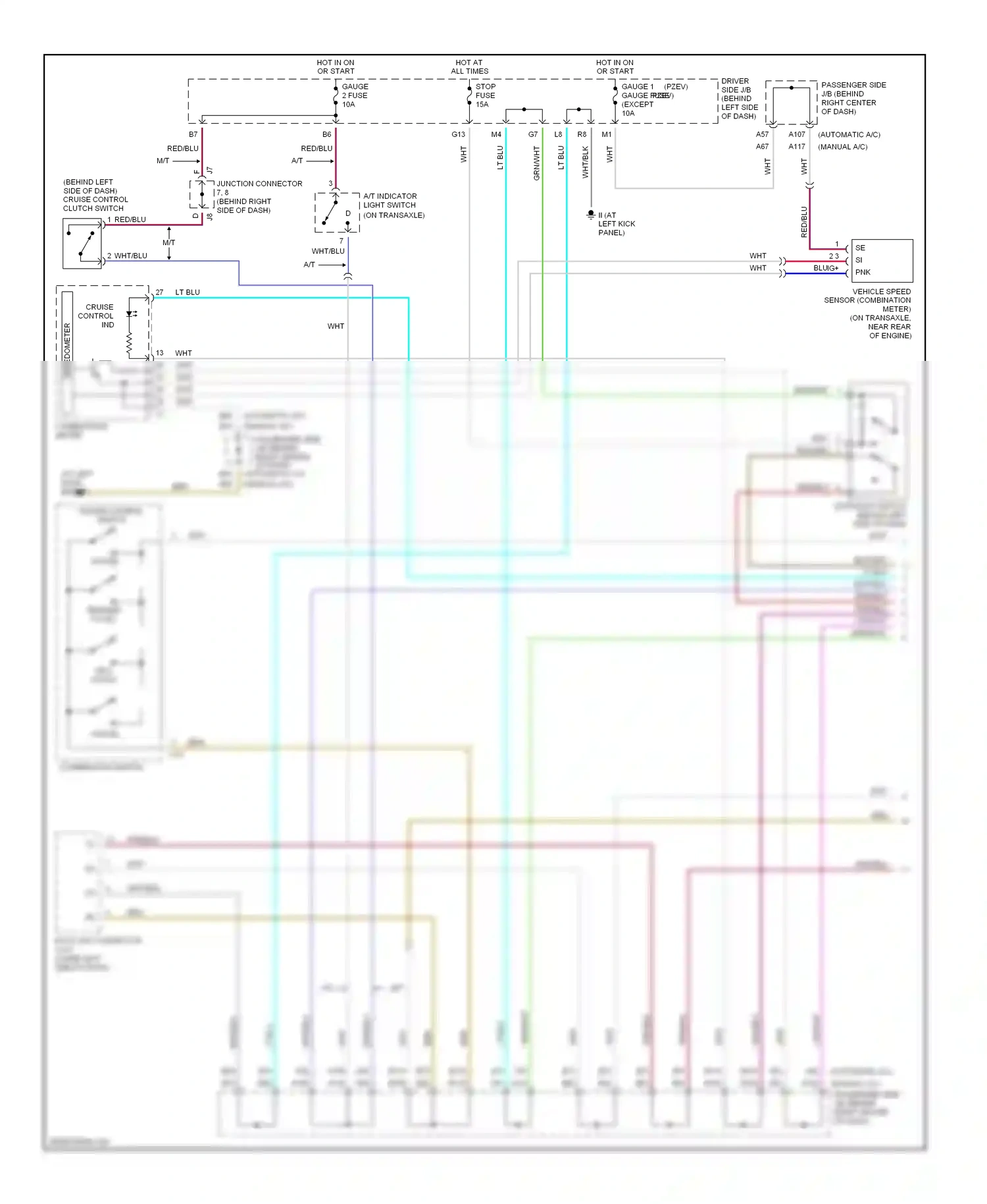 Wiring diagram combination switch for Toyota Camry XV30 (2001-2006) (1 of 16)