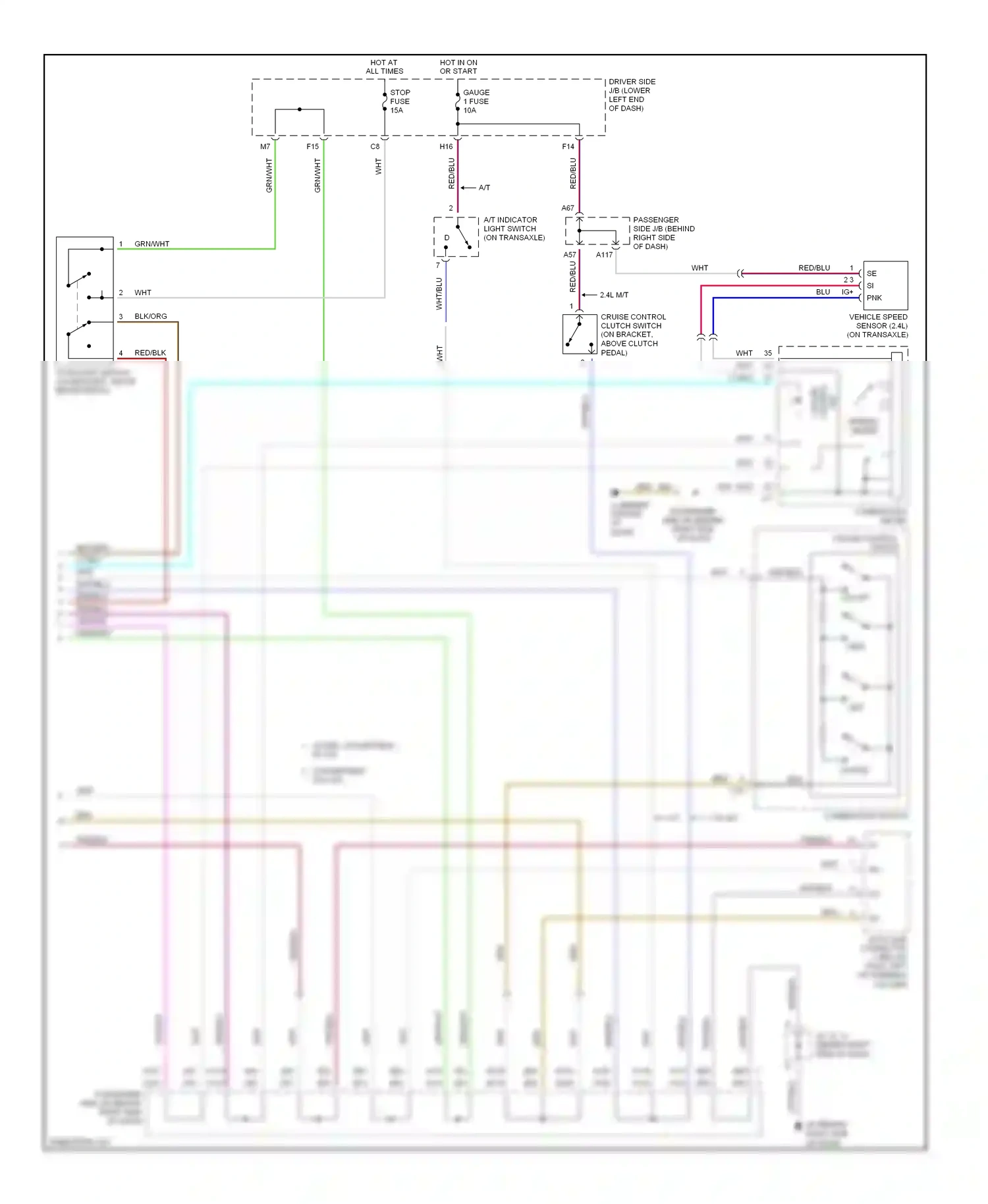 Wiring diagram combination switch for Toyota Camry XV30 (2001-2006) (5 of 16)