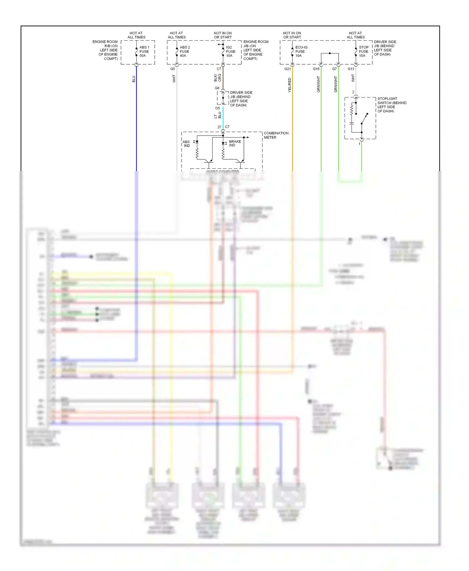 Wiring diagram computer data lines system for Toyota Camry XV30 (2001-2006) (1 of 6)