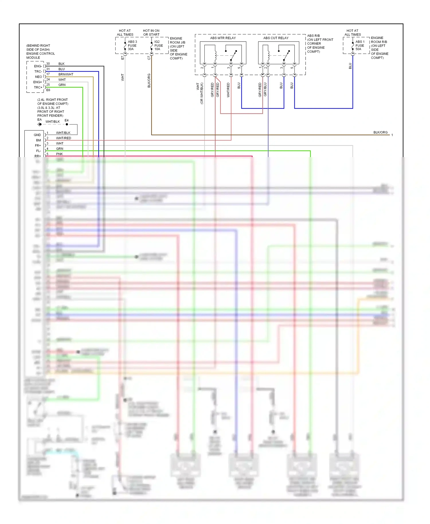 Wiring diagram computer data lines system for Toyota Camry XV30 (2001-2006) (4 of 6)